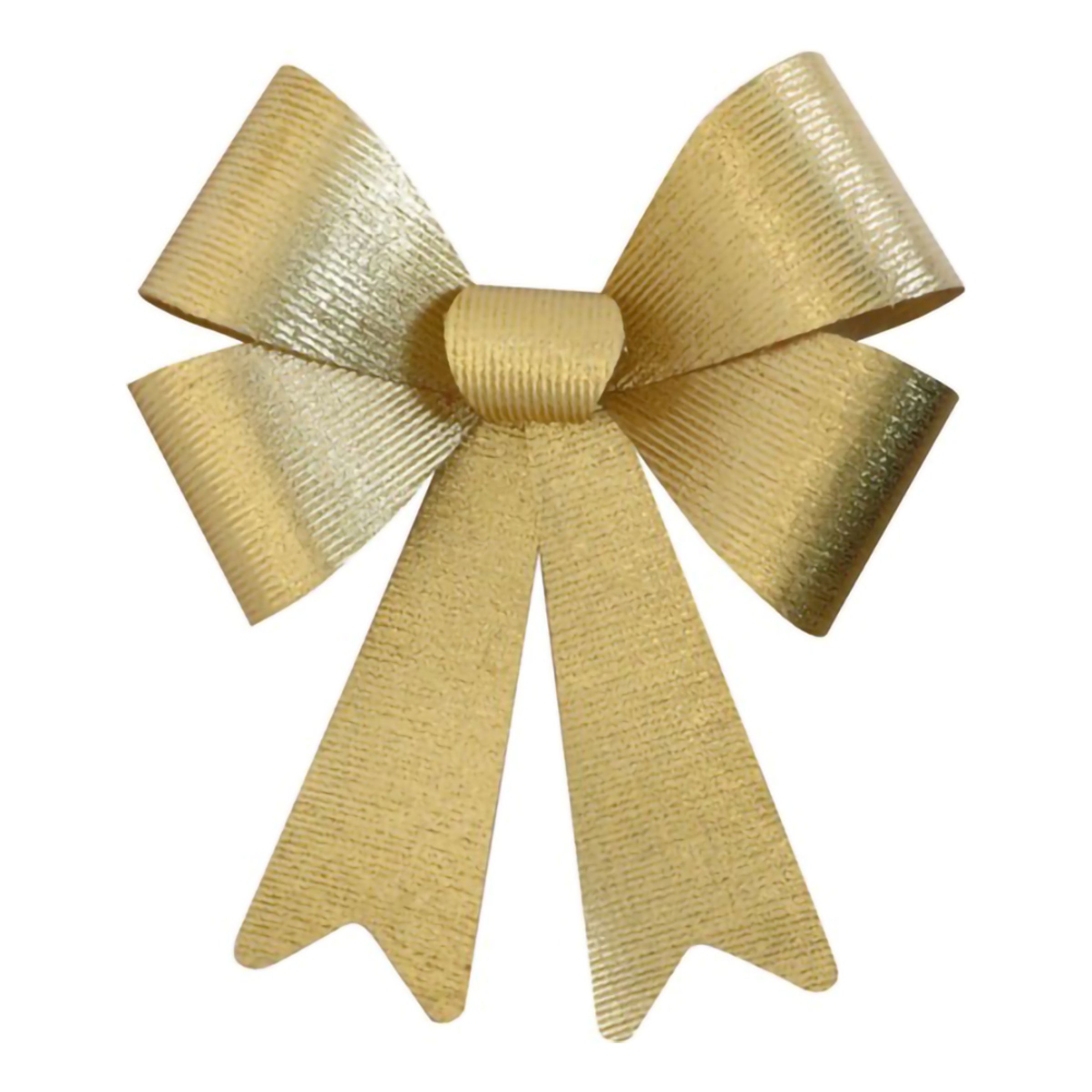 Dekorationssløjfe Stor Metallic Guld