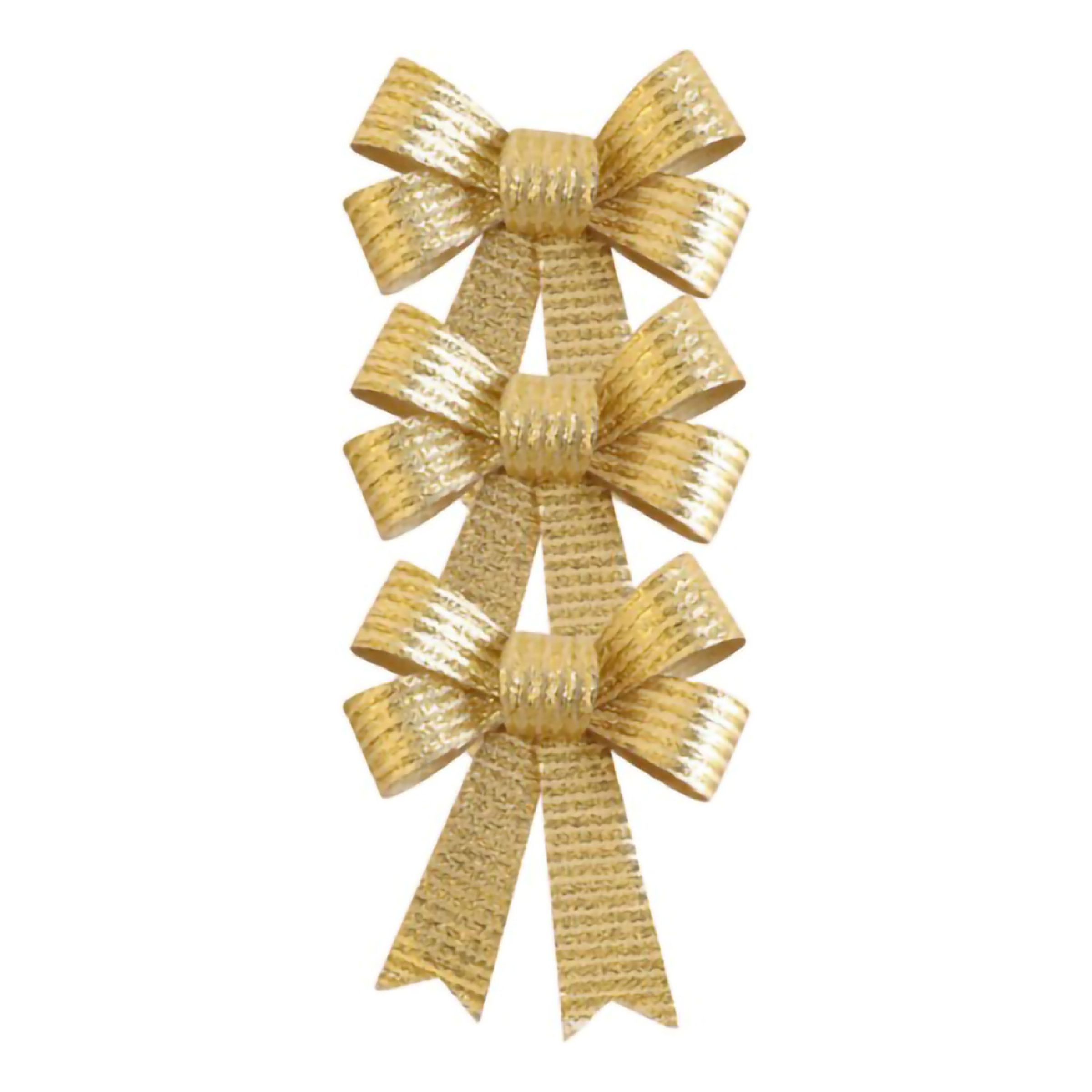 Dekorationsrosetter Guld Metallic - 3-pak