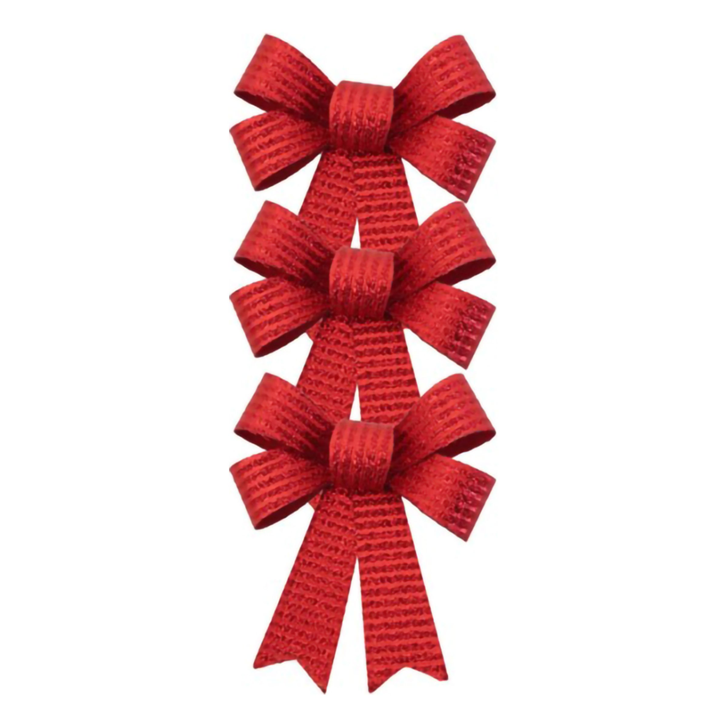 Dekorationsrosetter Metallic Rød - 3-pak