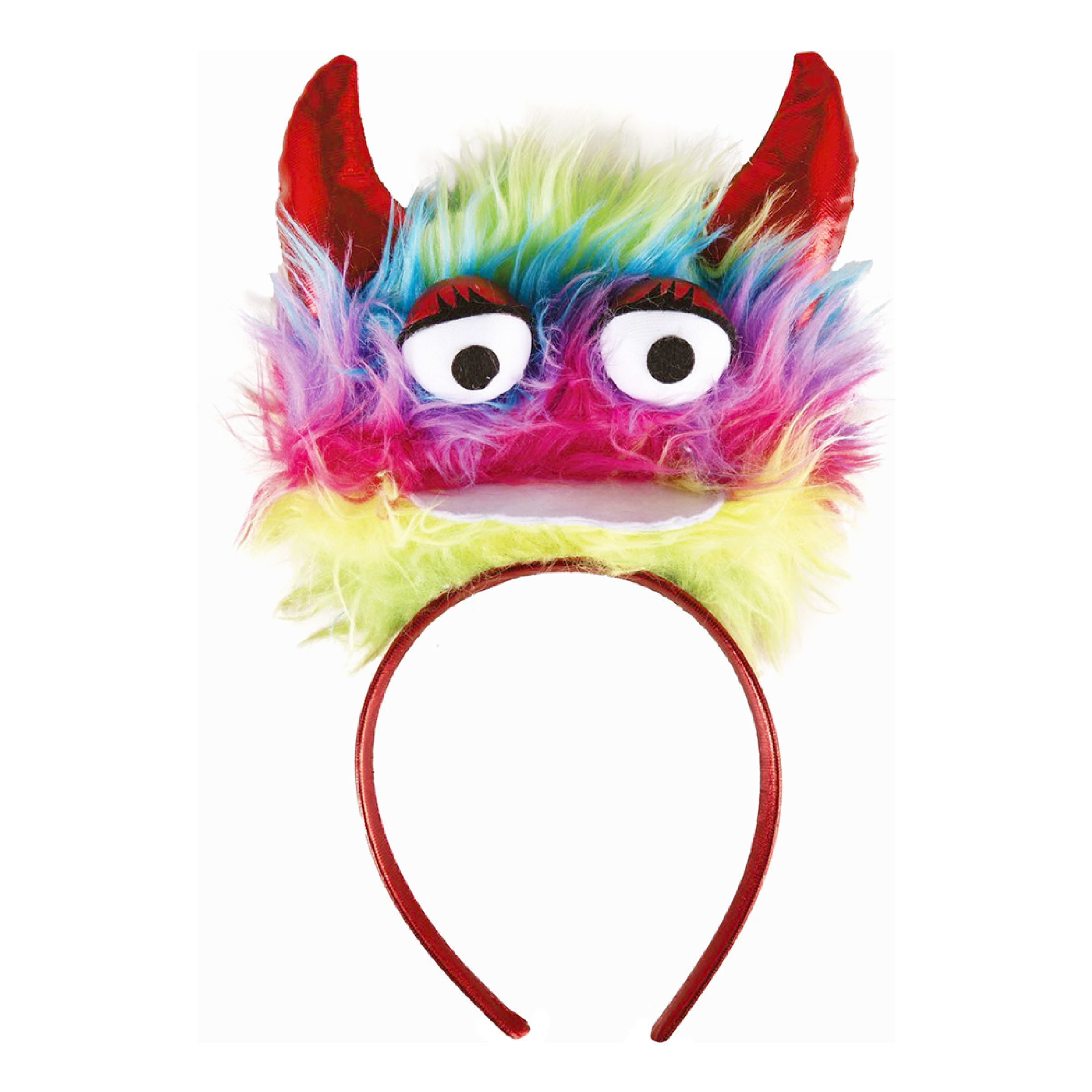Hårbøjle Plys Monster med Horn - One size