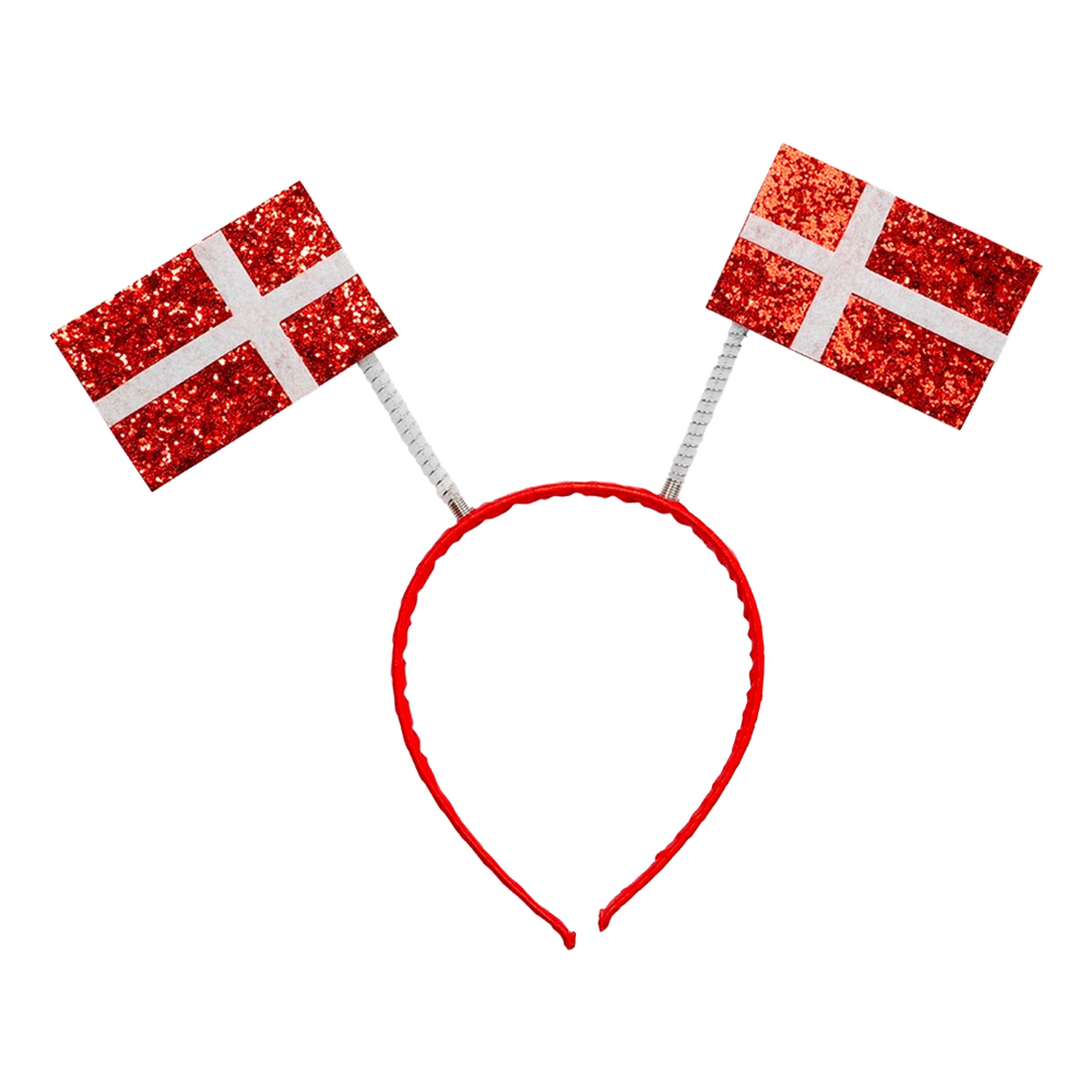 Hårbøjle Glitrende Danske Flag