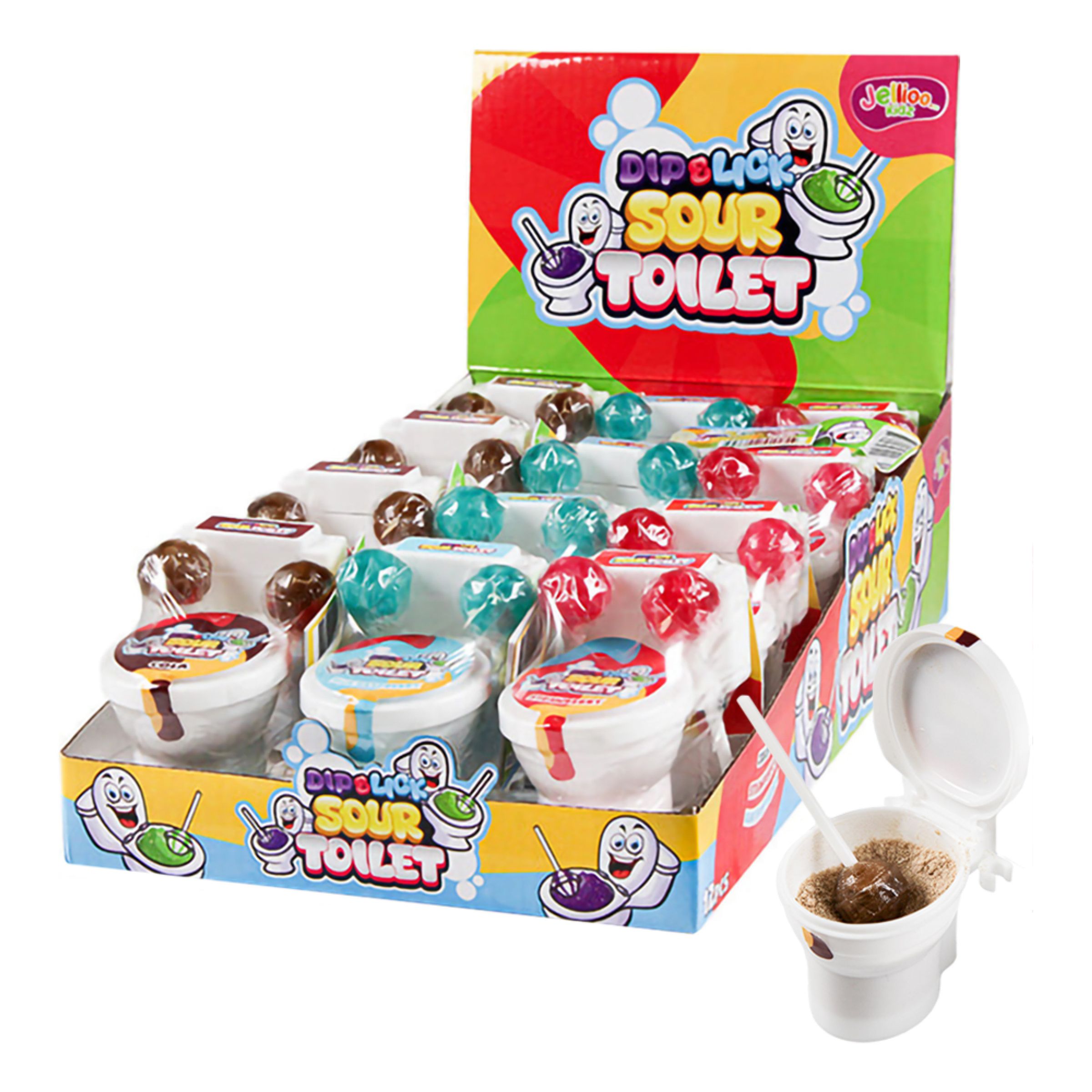 Dip & Lick Sour Toilet Økonomipakke - 12 x 20 g