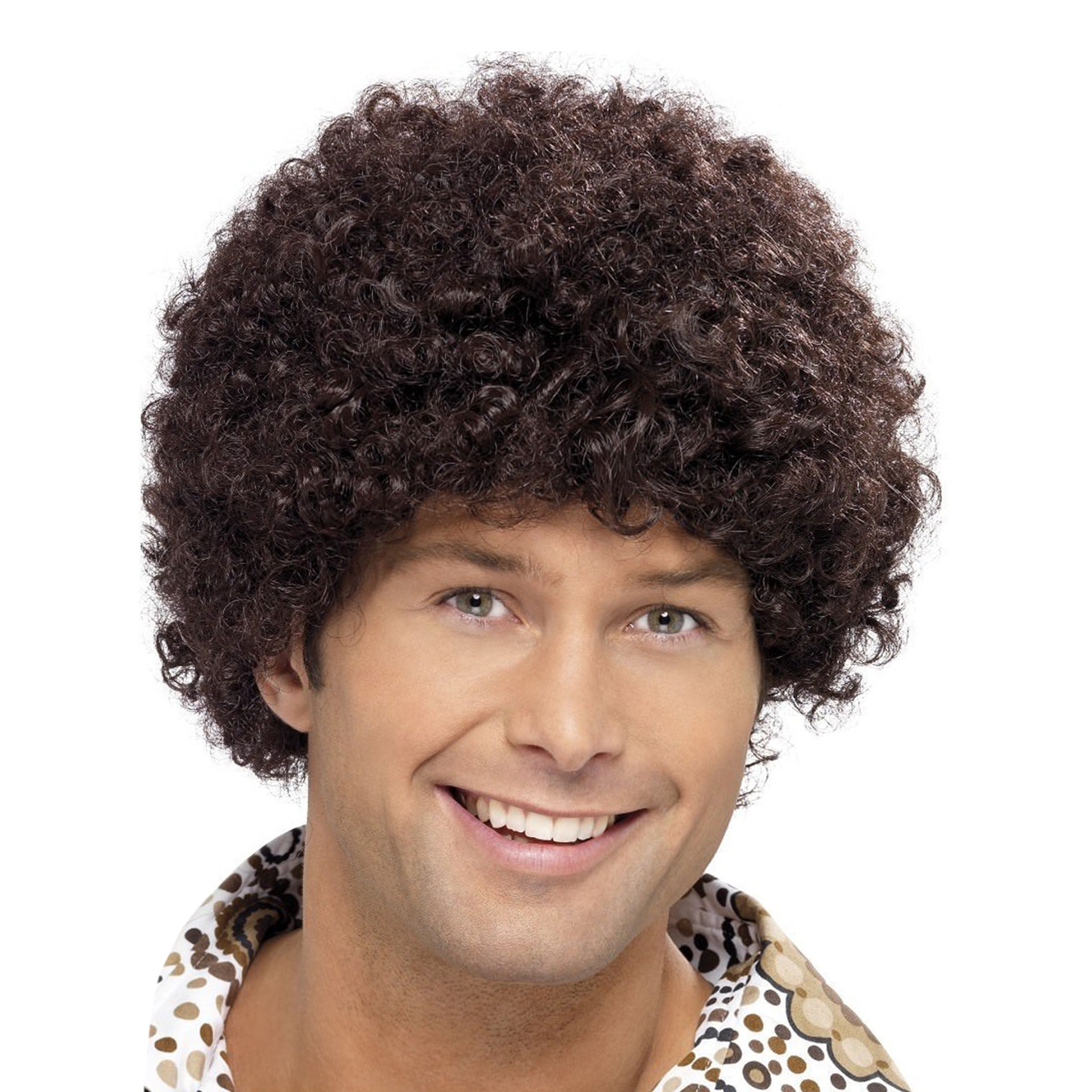 Disco Dude Brun Afroparyk - One size