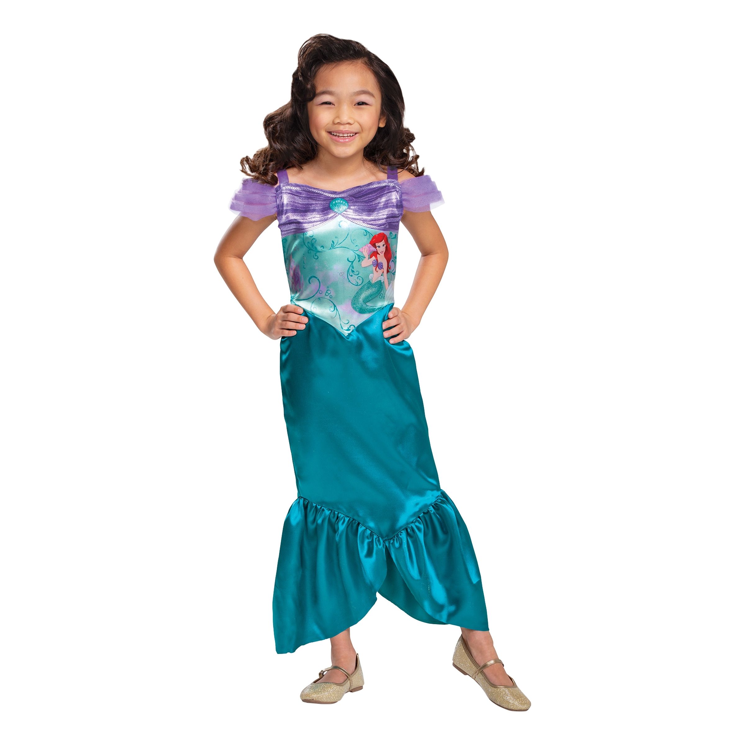 Disguise Ariel Basic Plus kostume, 4-6 år, 99-123 cm