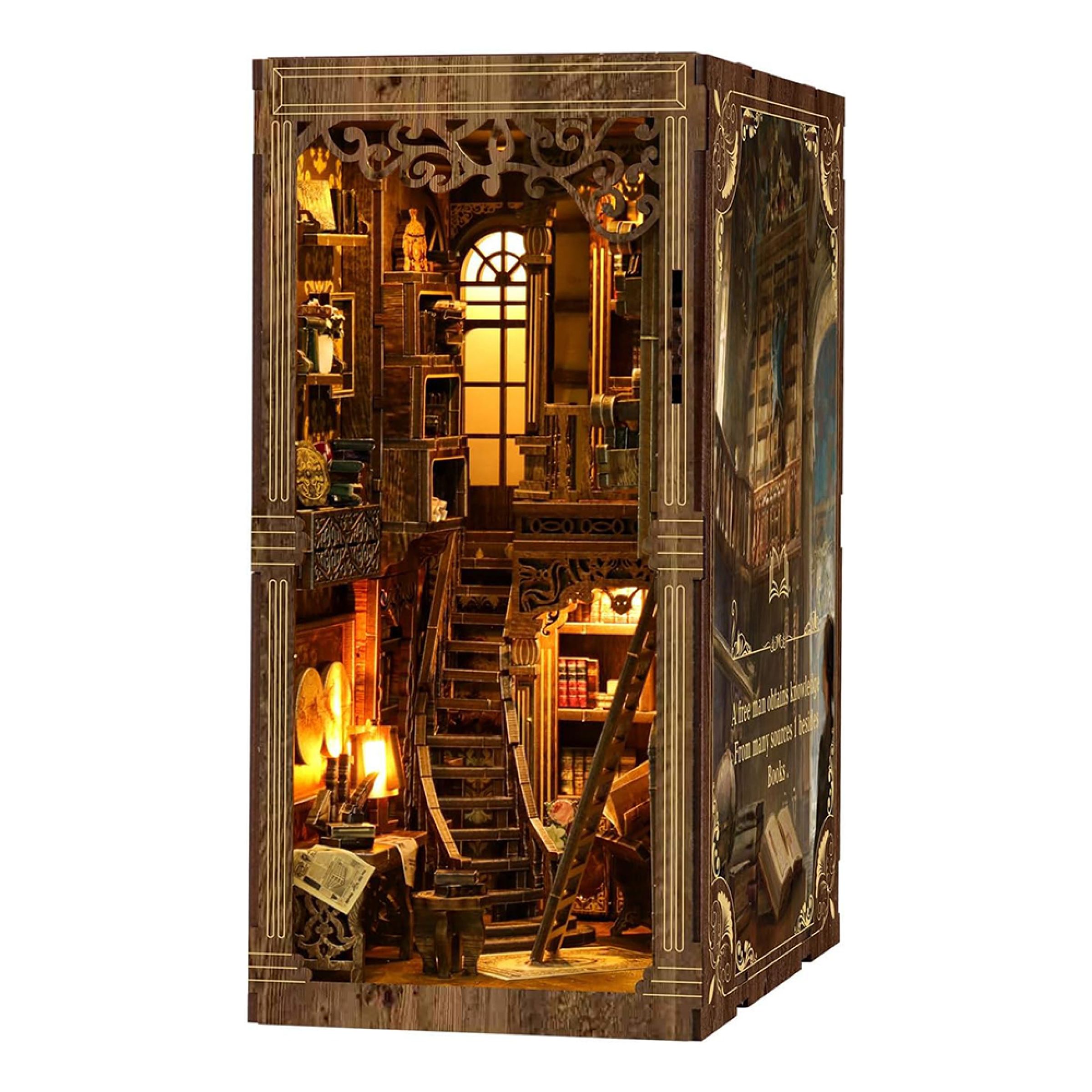DIY Book Nook Antique Book Collection Room LED