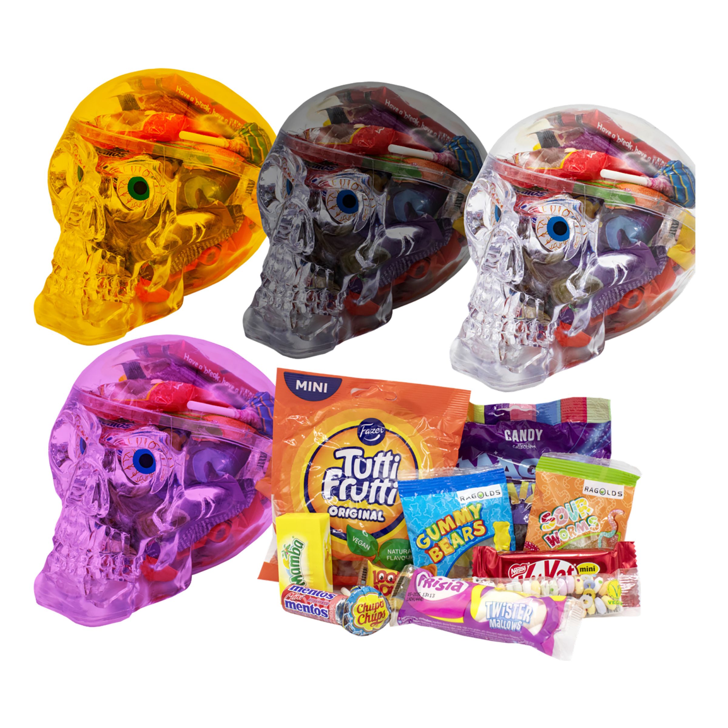 Dödskalle med Halloweengodis - 329 g | Hem - Godis & Läsk - Godis - Halloweengodis | Maskeradspecialisten
