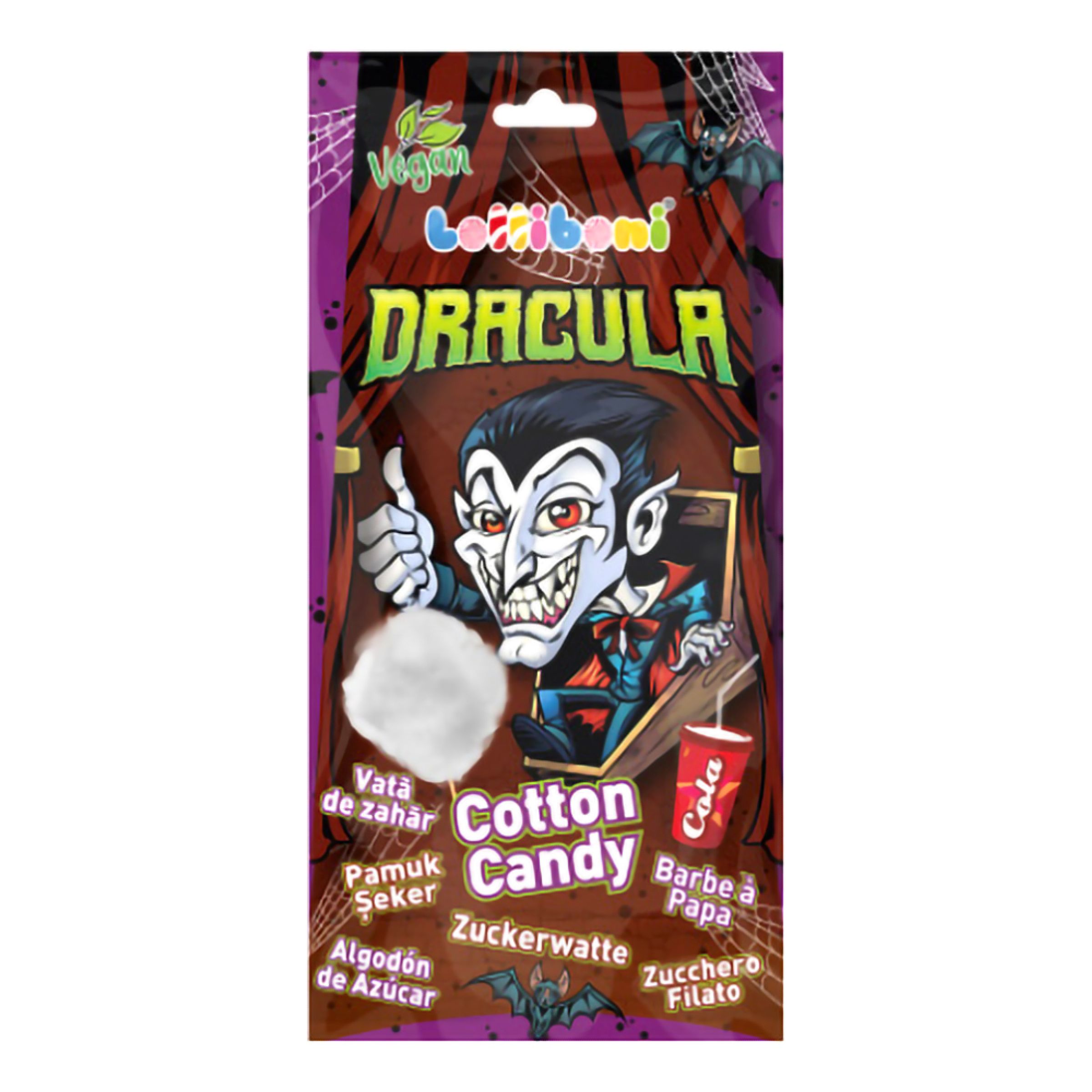 Dracula Cotton Candy - 60 g | Hem - Godis & Läsk - Godis - Halloweengodis | Maskeradspecialisten