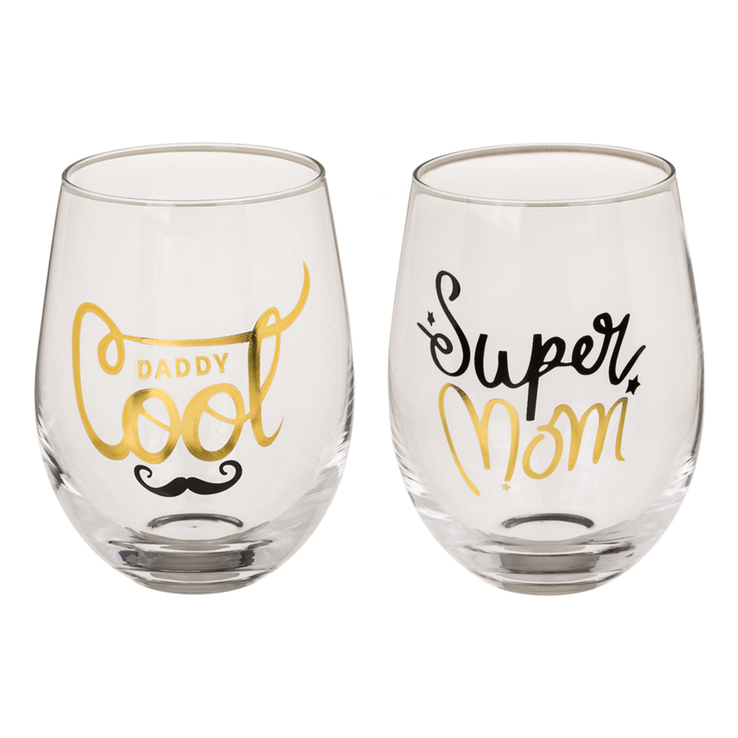 Drikkeglas Super Mom & Daddy Cool