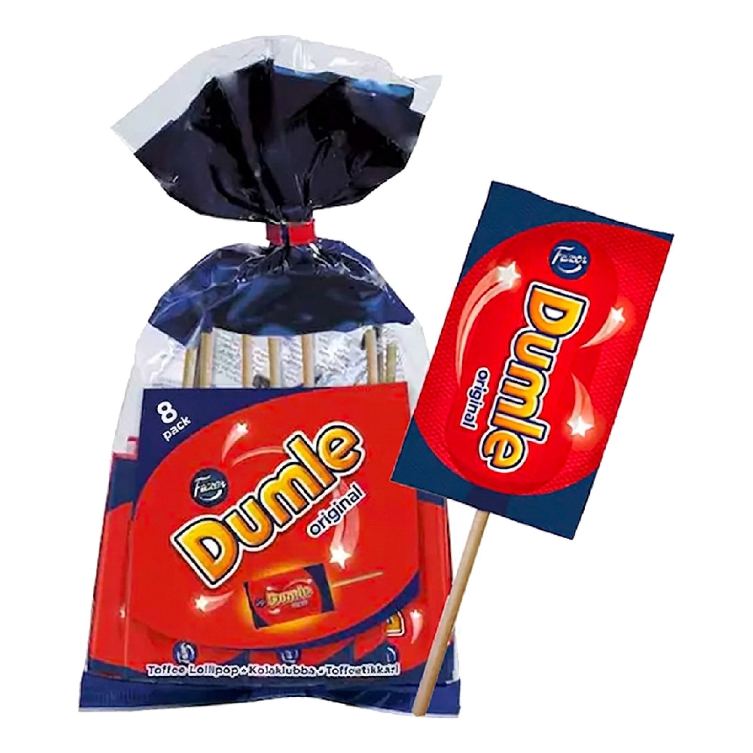 Dumle Original Klubba i Påse - 8 x 10 g | Hem - Godis & Läsk - Godis - Retrogodis | Maskeradspecialisten