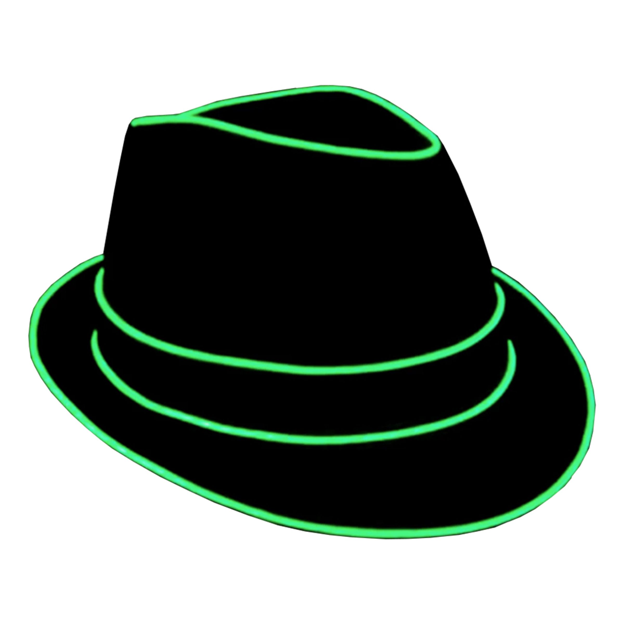El Wire LED Hatt - Grön | Hem - Maskerad - Tillbehör - Maskeradaccessoarer | Maskeradspecialisten