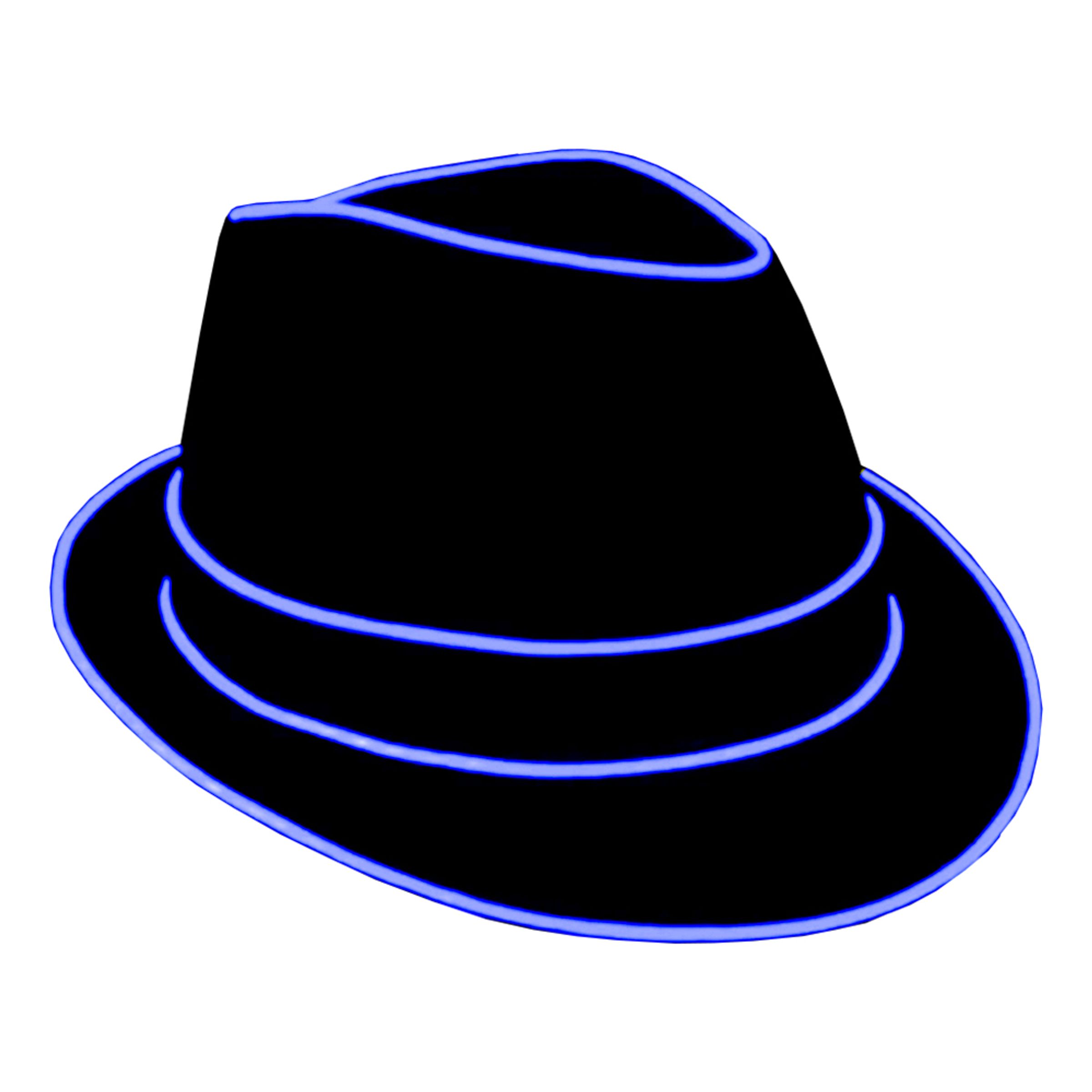 El Wire LED-Hat - Blå