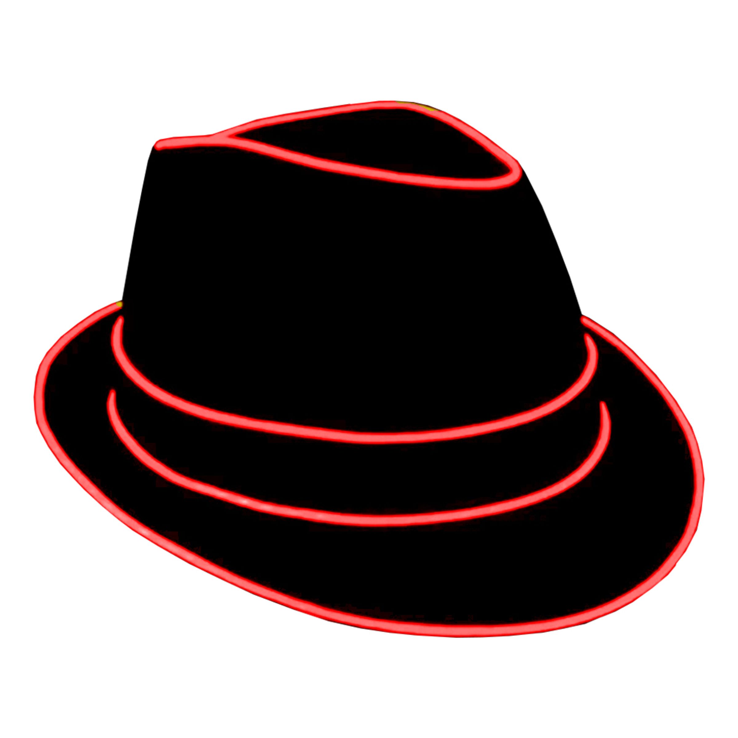 El Wire LED Hatt - Röd | Hem - Maskerad - Tillbehör - Maskeradaccessoarer | Maskeradspecialisten