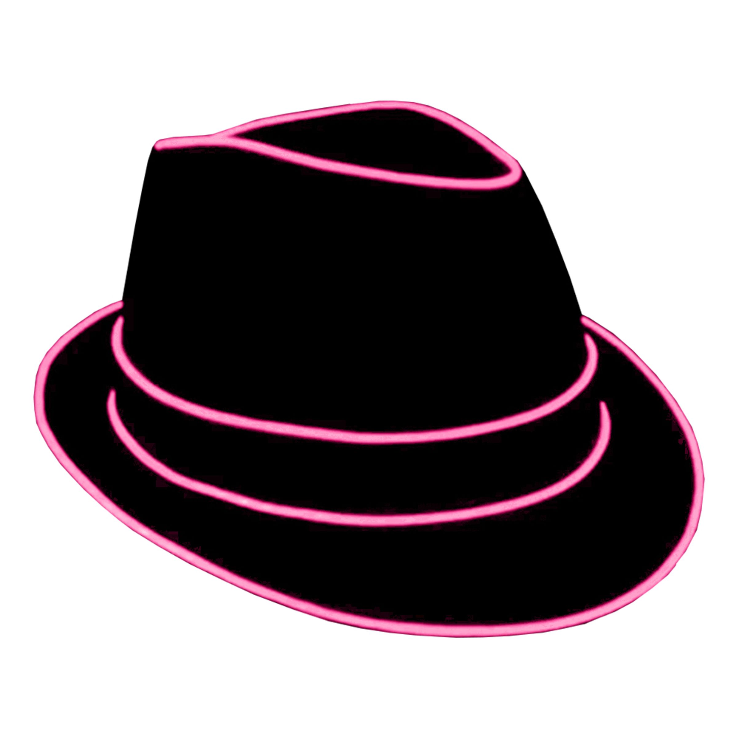 El Wire LED Hatt - Rosa | Hem - Maskerad - Tillbehör - Maskeradaccessoarer | Maskeradspecialisten