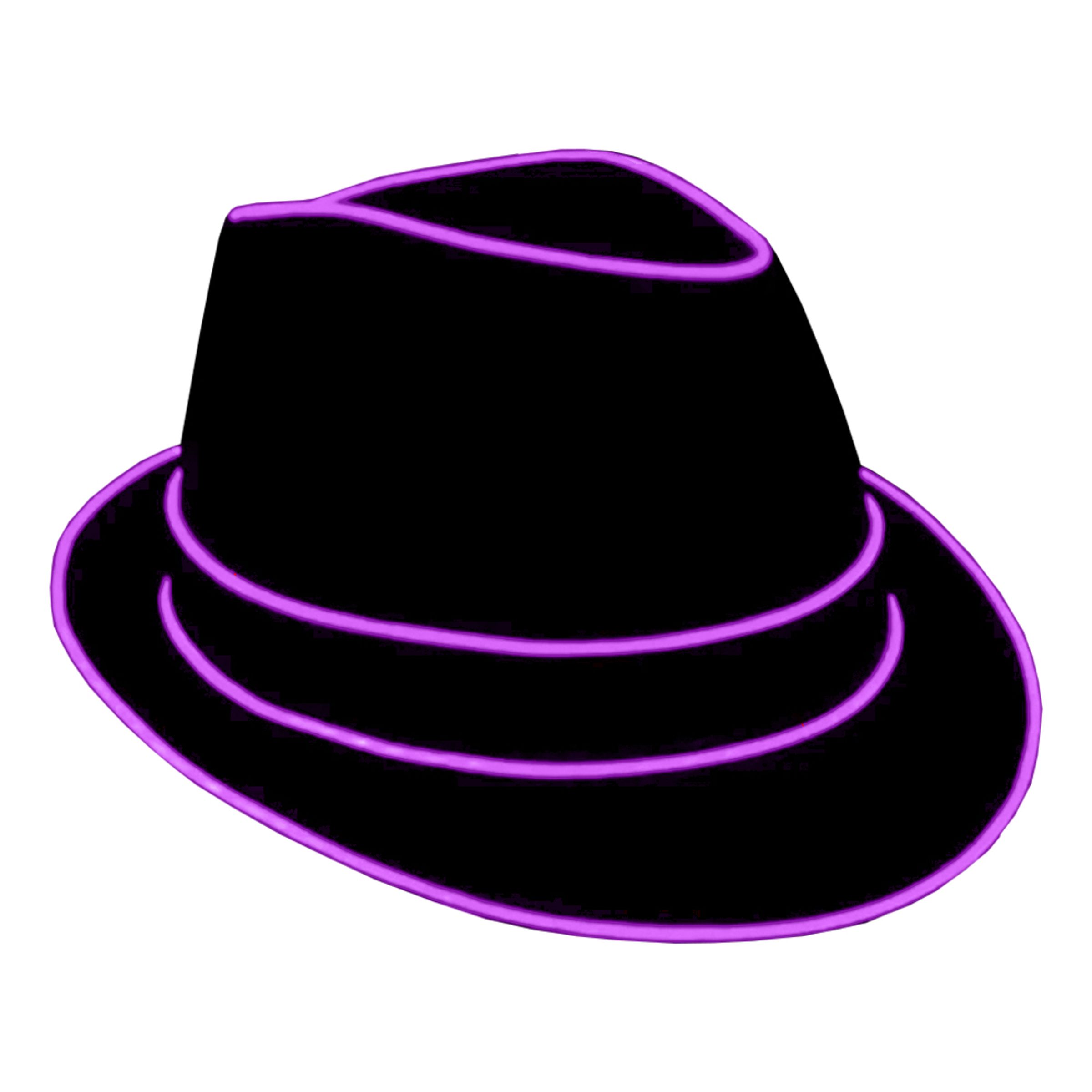 El Wire LED Hatt - Lila | Hem - Maskerad - Tillbehör - Maskeradaccessoarer | Maskeradspecialisten