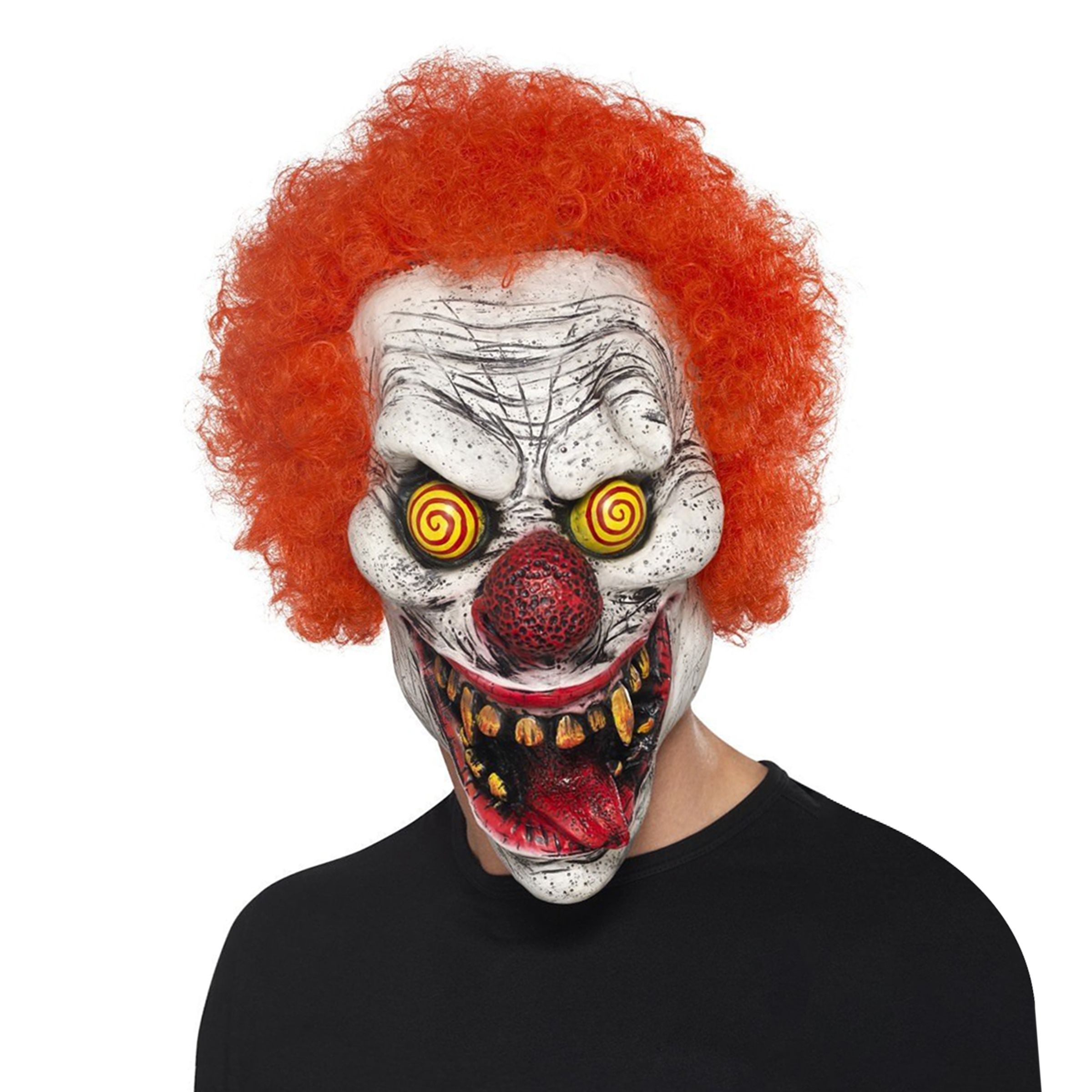 Elak Clown med Hår Mask - One size