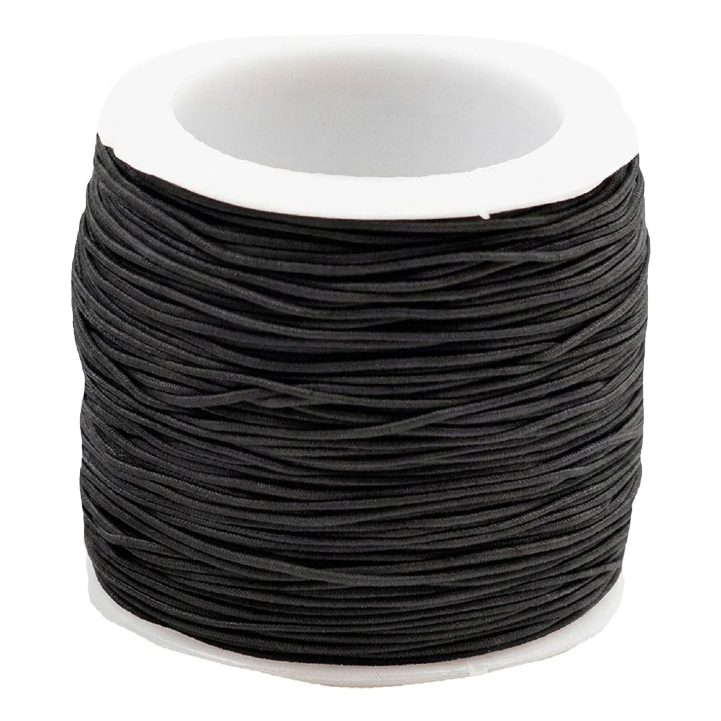 Elastisk Snor på Rulle Sort