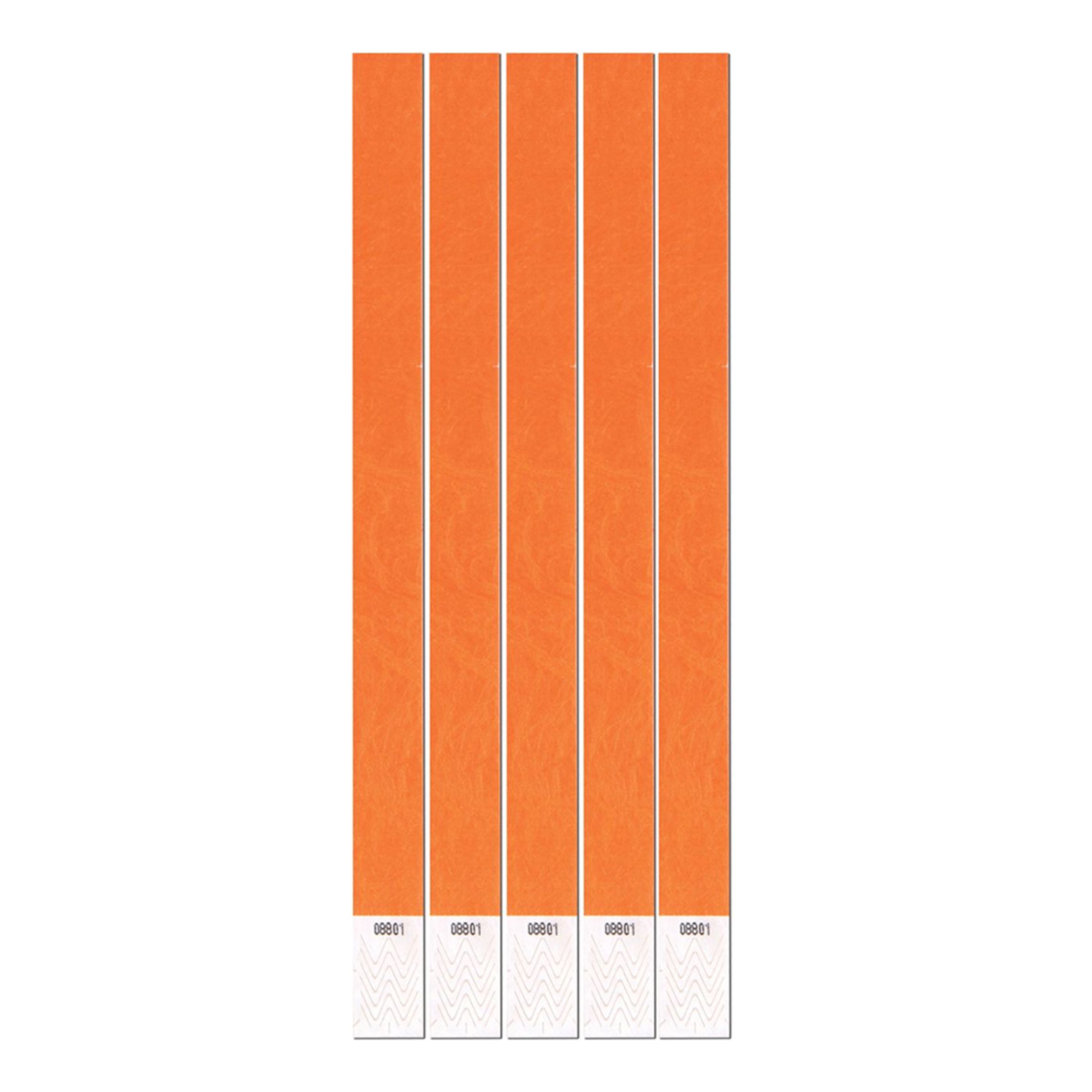 Entréarmband Neonorange - 100-pack | Hem - Teman - Evenemang - Festival | Pryloteket