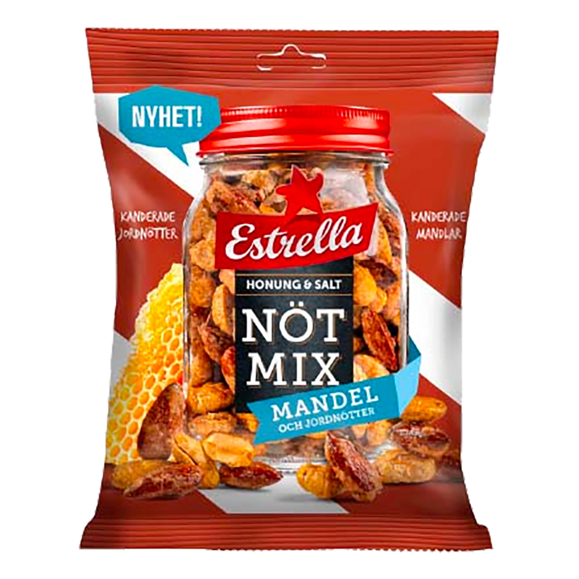 Estrella Nötmix Mandel Honung & Salt - 175 g | Hem - Godis & Läsk - Snacks - Nötter | Maskeradspecialisten