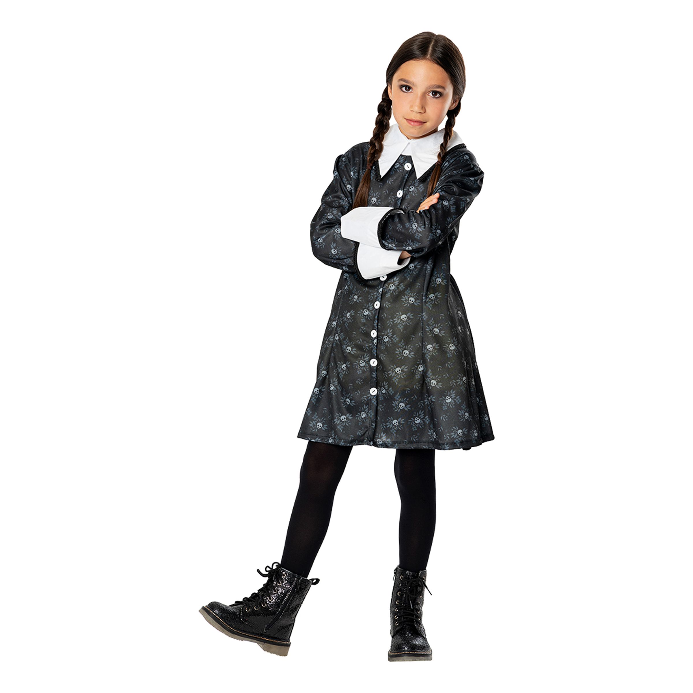 Familjen Addams Wednesday Barn Maskeraddräkt - Small | Hem - Maskerad - Maskeraddräkter - Barndräkter | Pryloteket