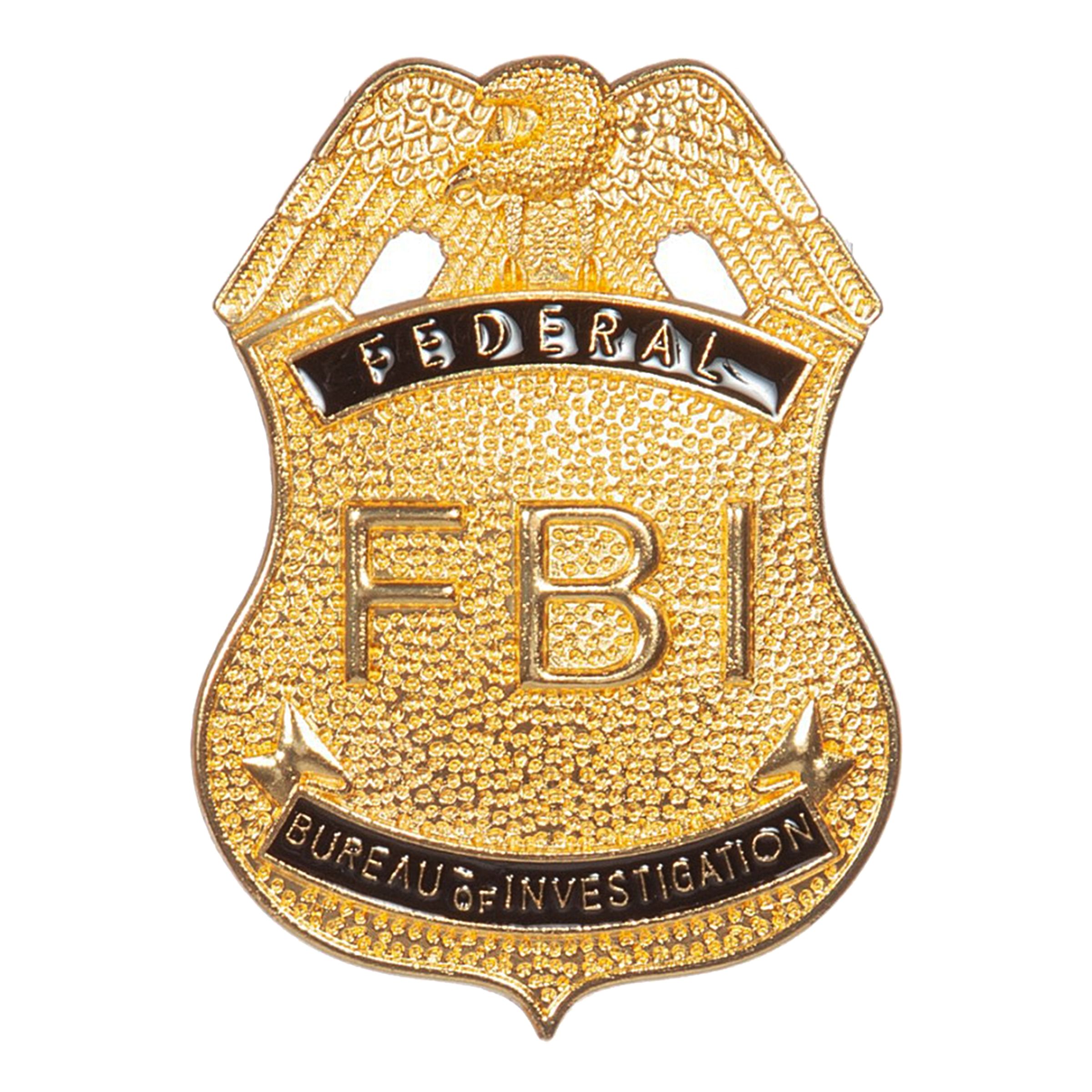 FBI-Skilt Guldfarvet