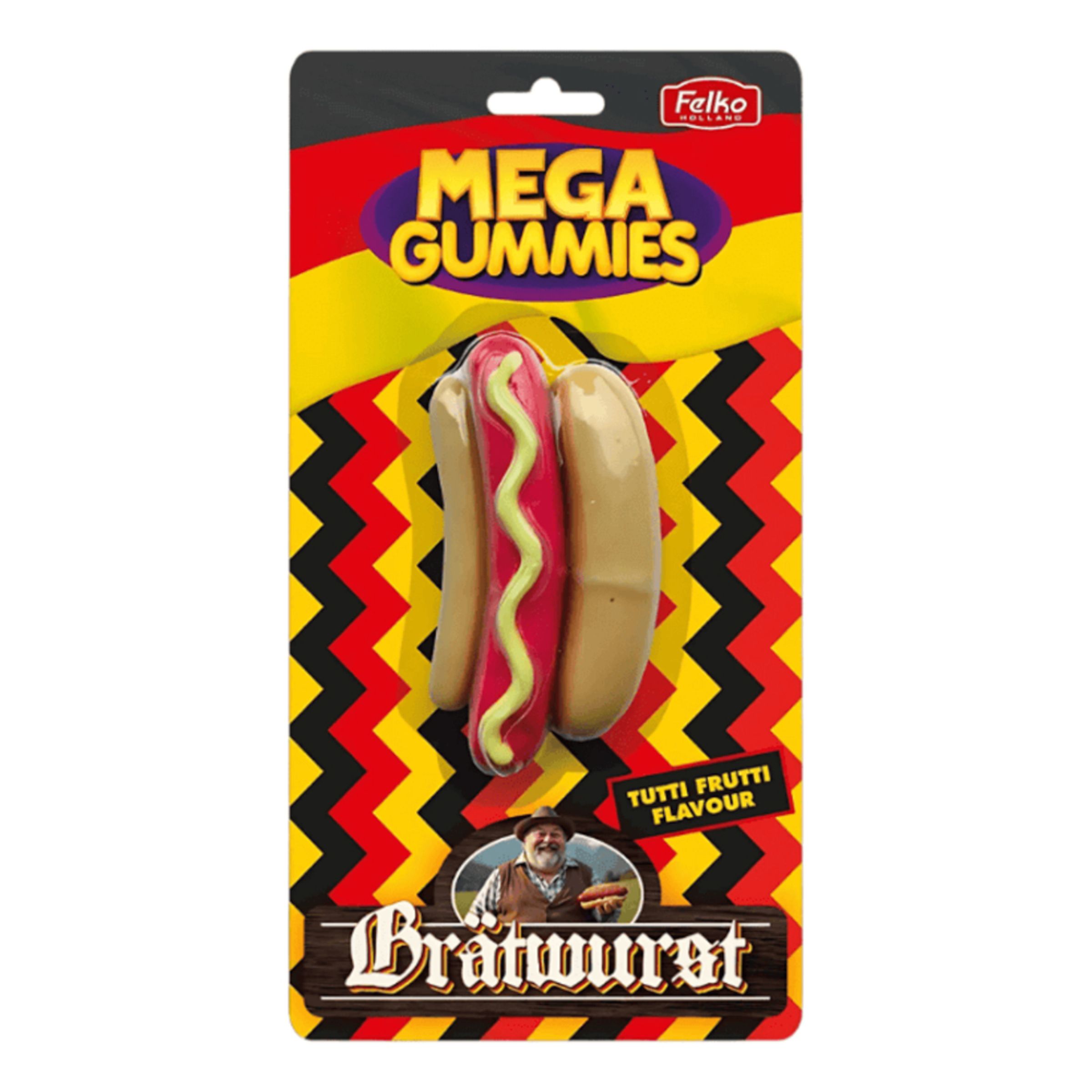 Felko Mega Gummies German Bratwurst - 120 g | Hem - Teman - Högtider - Oktoberfest | Pryloteket