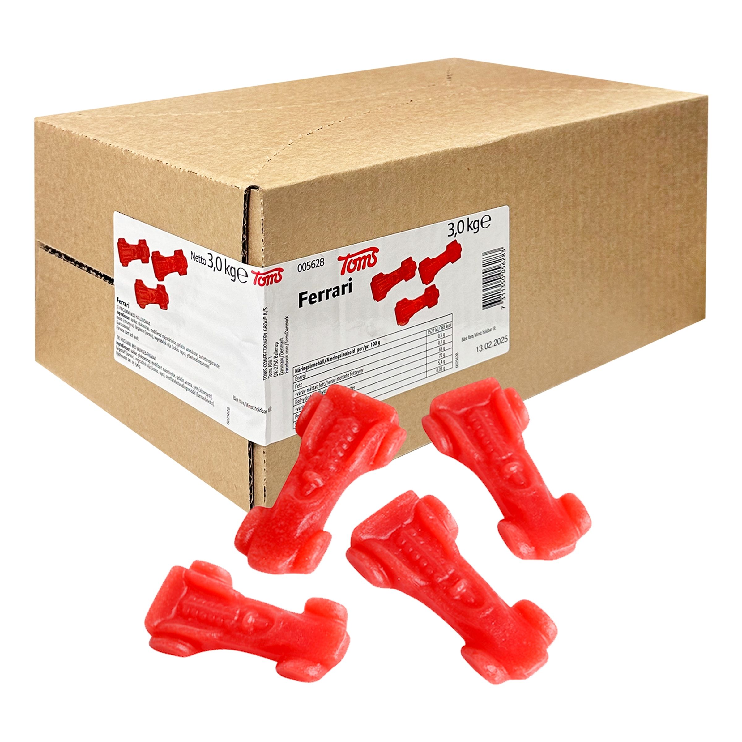 Toms Ferrari Original Storpack - 3 kg | Hem - Godis & Läsk - Godis - Gelégodis | Maskeradspecialisten