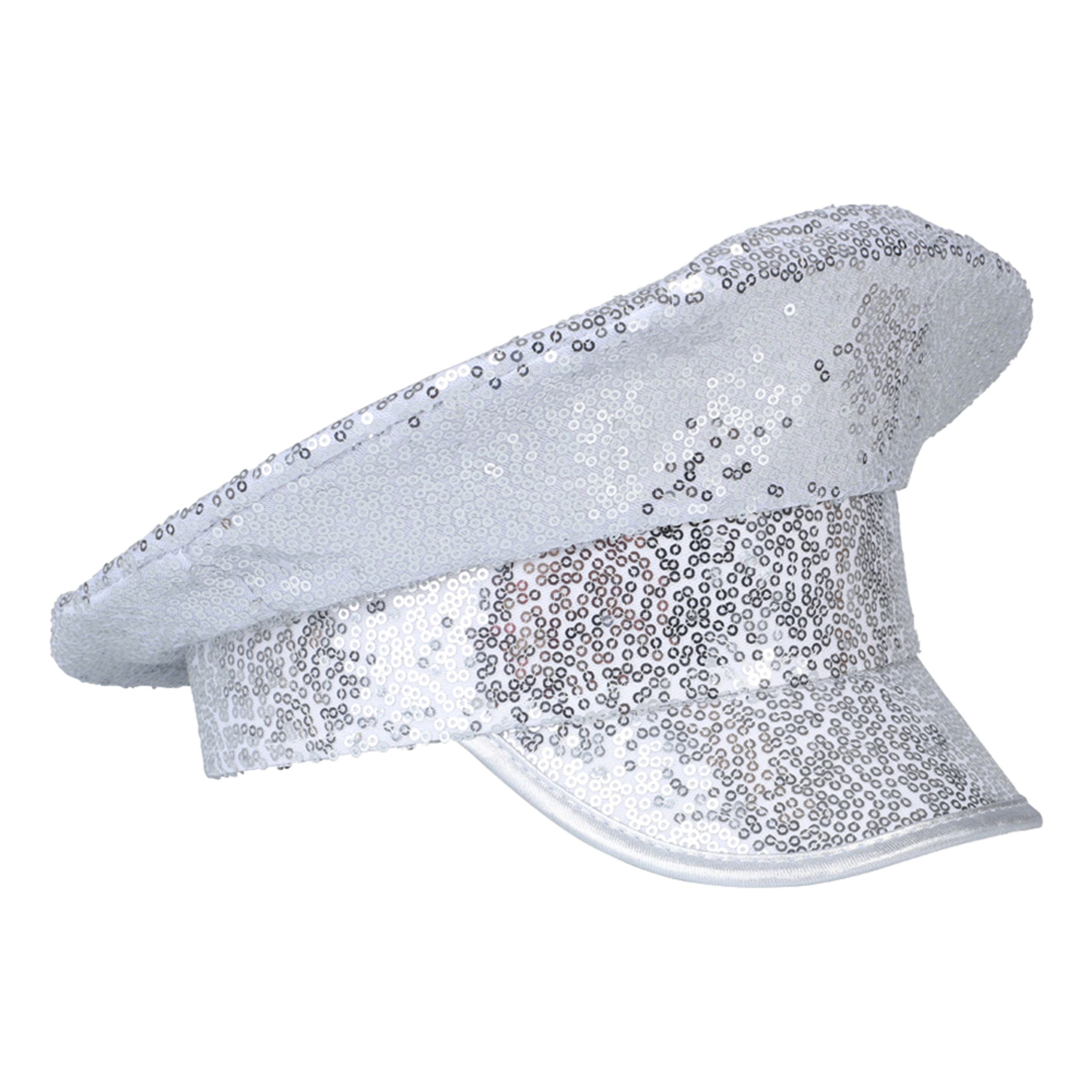 Paljettkeps Silver - One size