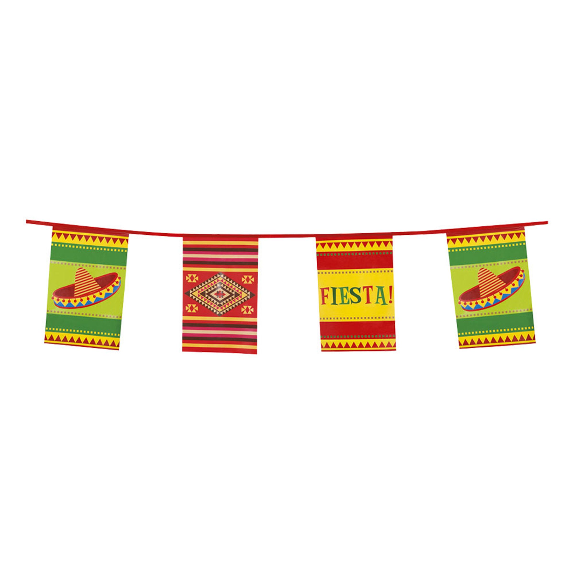 Vimpelgirlang Fiesta Kvadratisk | Hem - Festartiklar - Festdekoration - Girlanger | Pryloteket