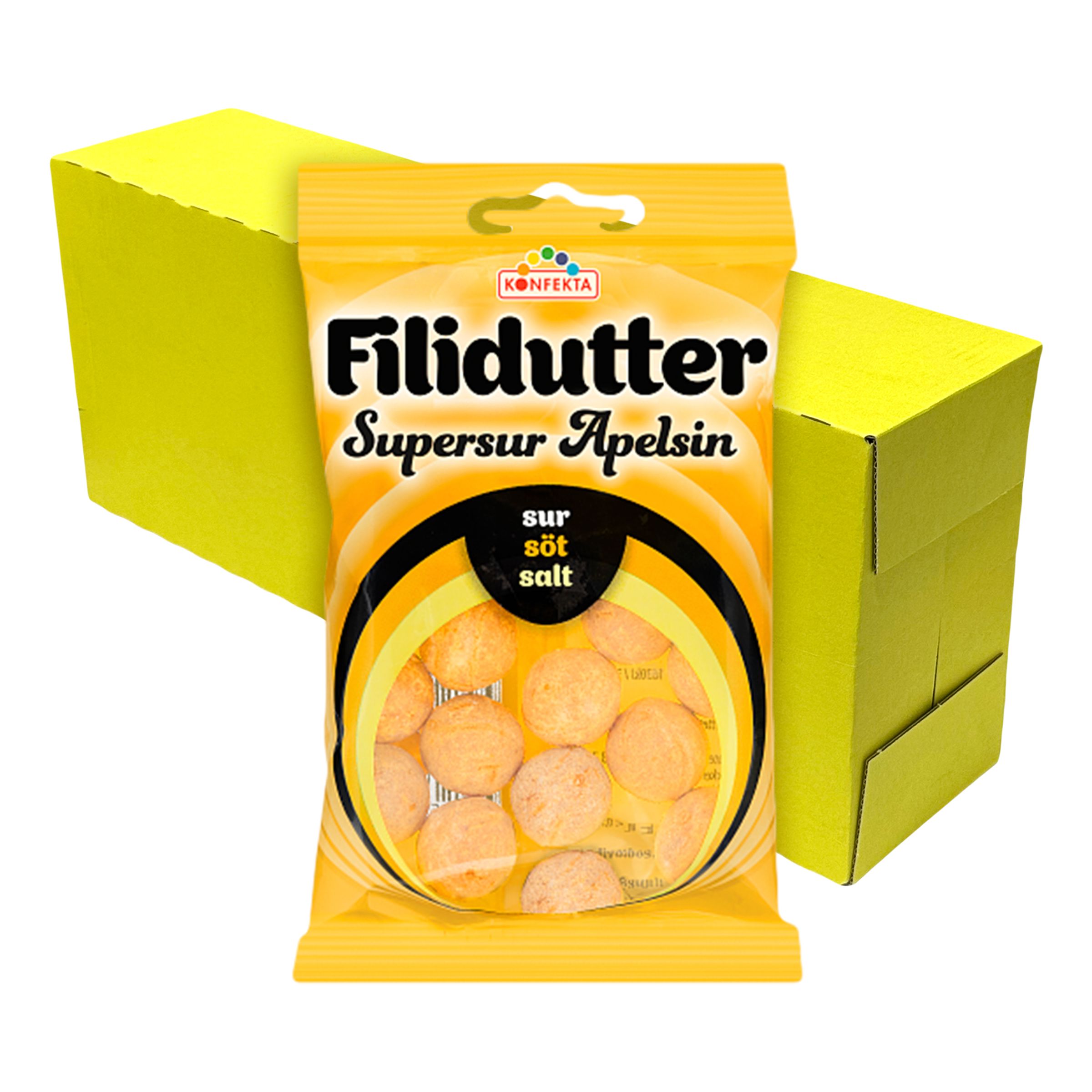 Filidutter Supersur Appelsin Økonomipakke - 20 x 65 g