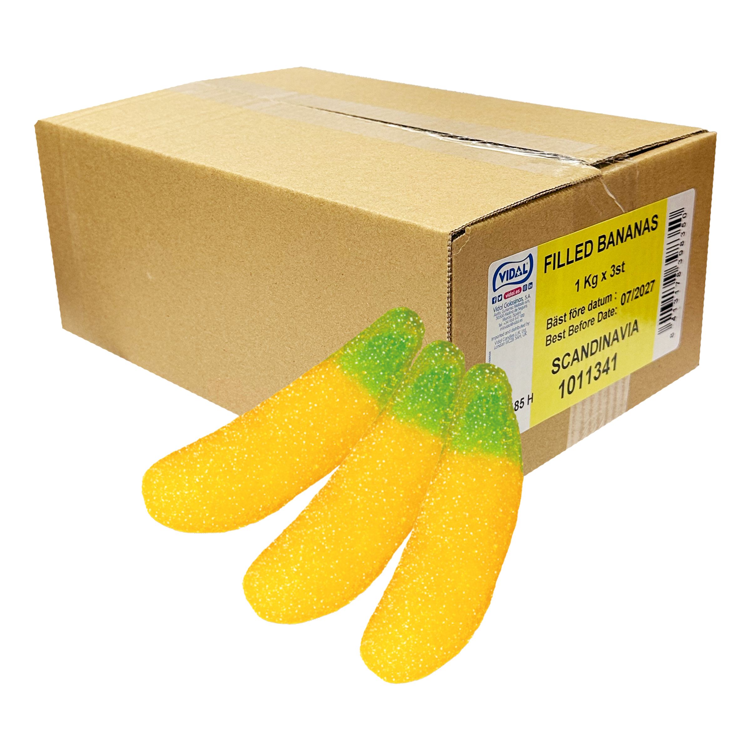 Filled Bananas Storpack - 3 kg | Hem - Godis & Läsk - Godis - Gelégodis | Maskeradspecialisten