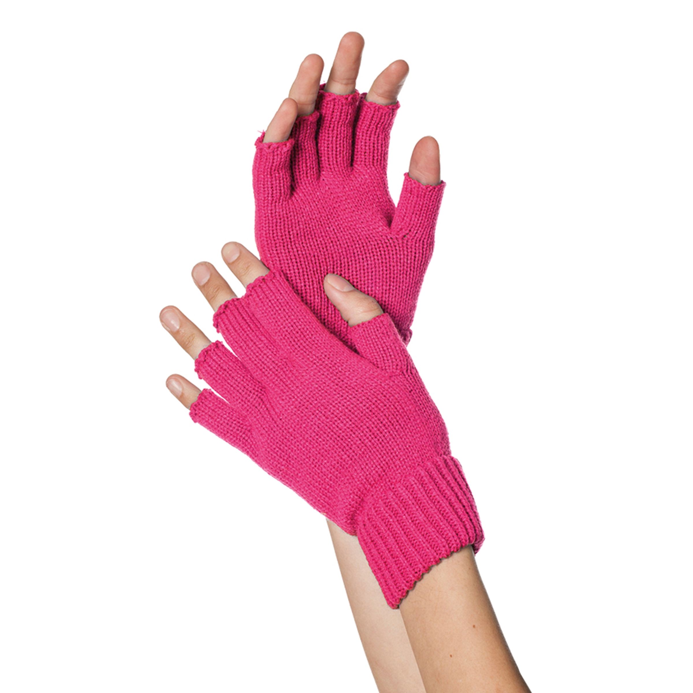 Fingerlösa Vantar Neonrosa - One size | Hem - Maskerad - Tillbehör - Maskeradaccessoarer | Maskeradspecialisten