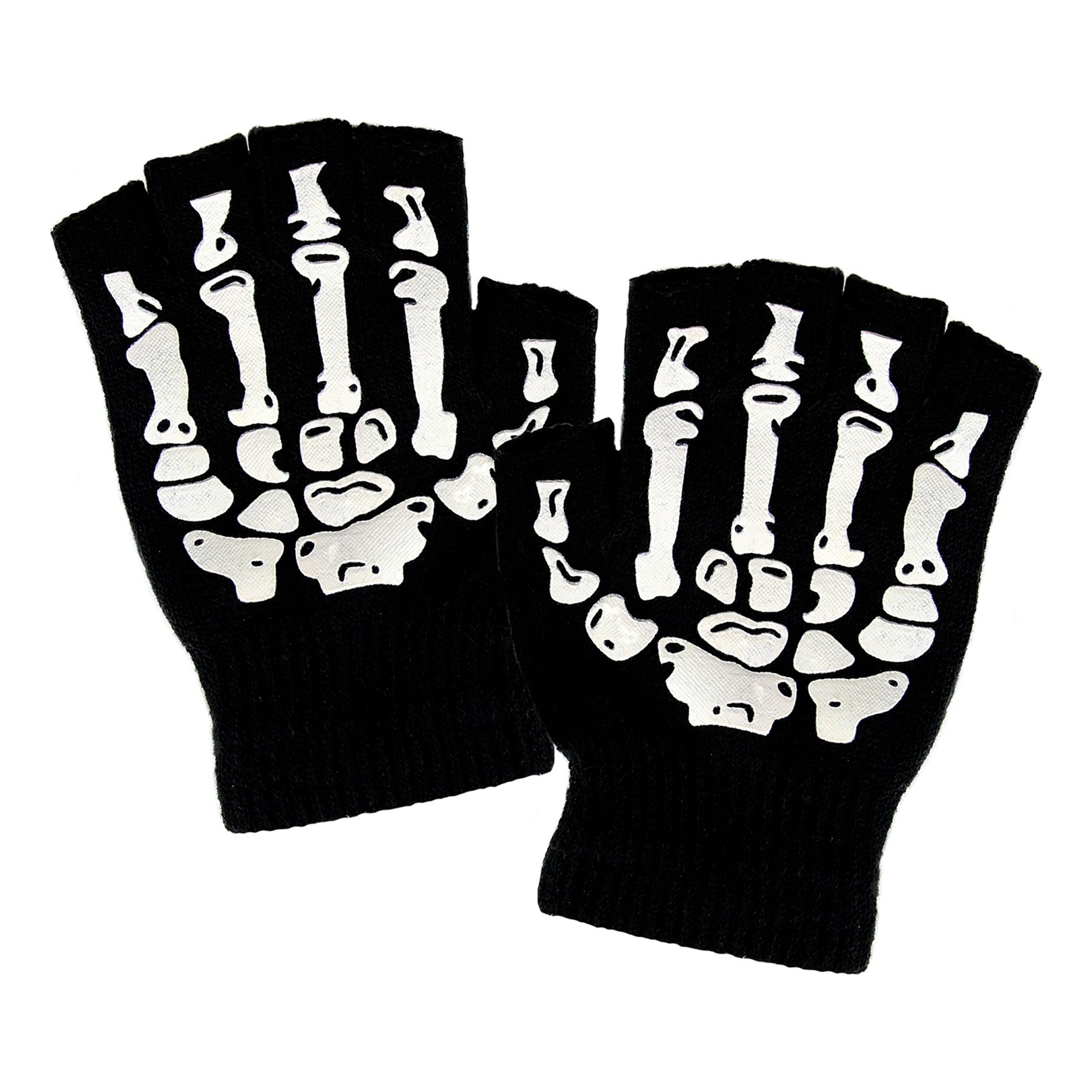 Fingerløse Skelethandsker - One size