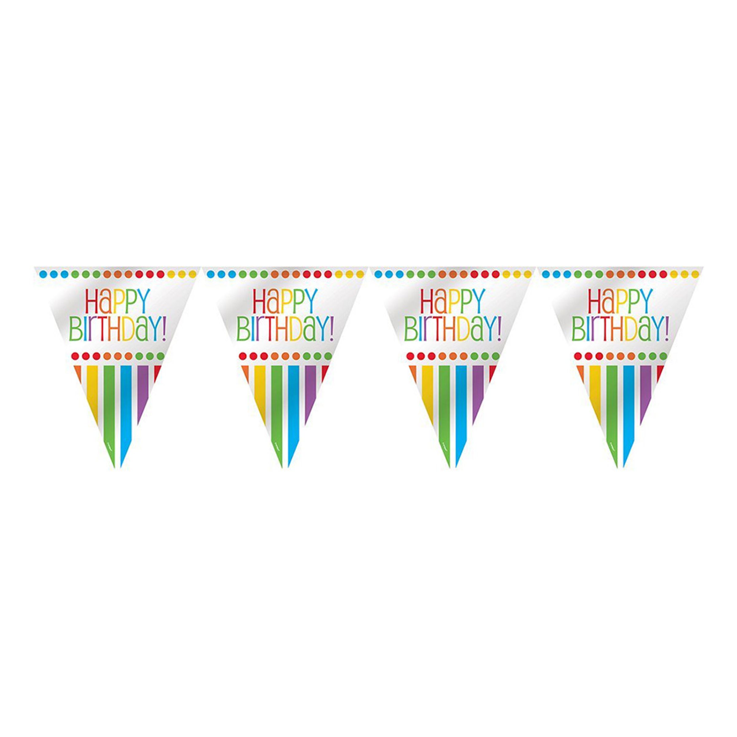 Vimpelguirlande Happy Birthday Rainbow