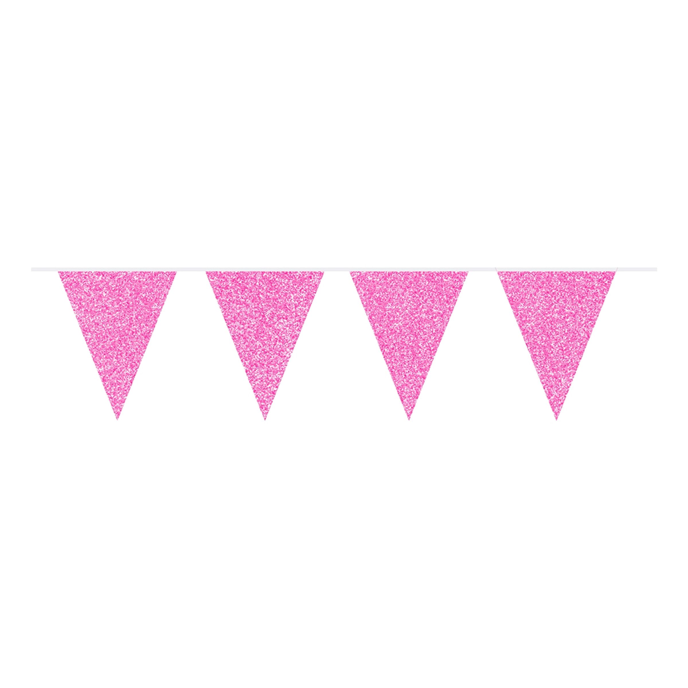 Vimpelguirlande Magenta Glitter