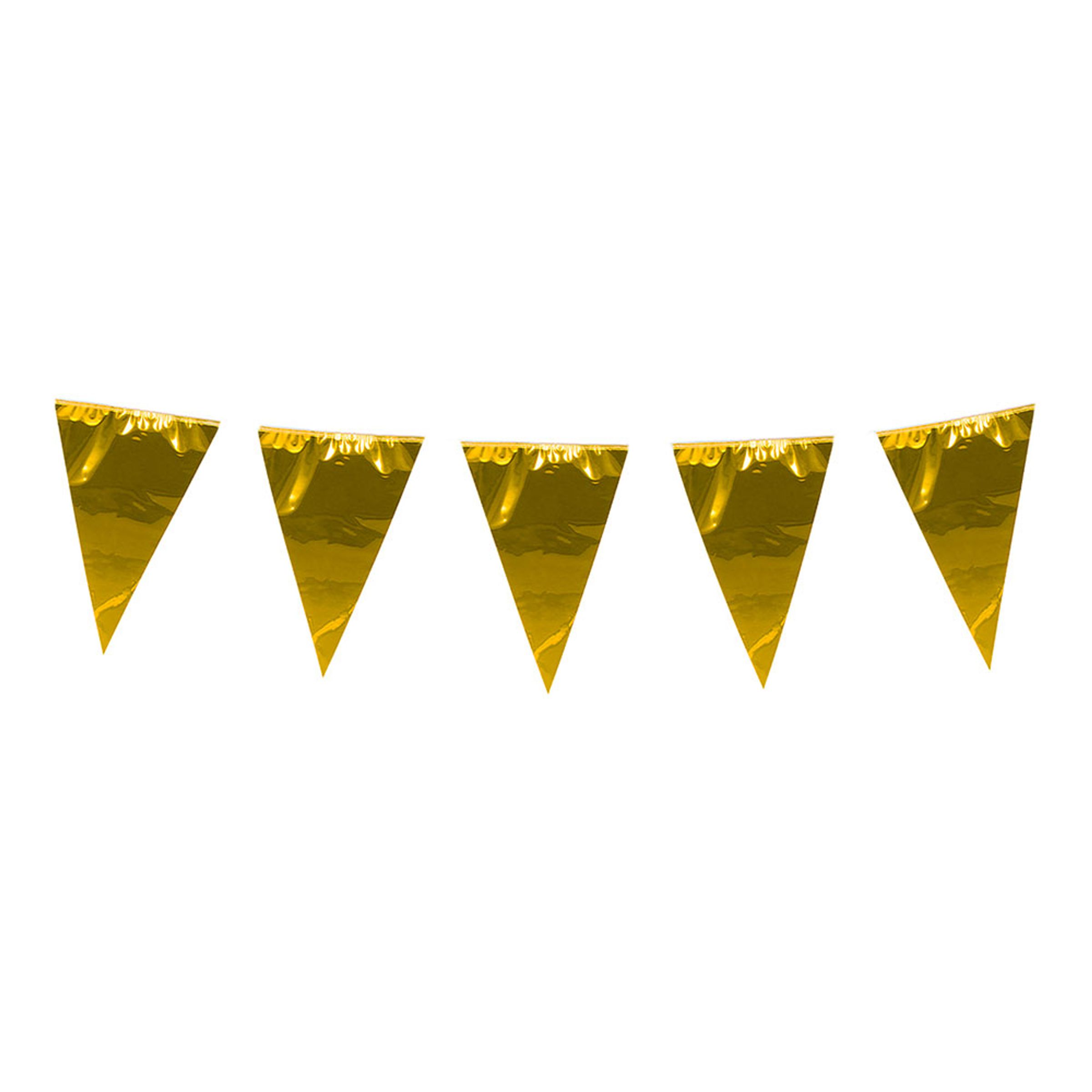 Vimpelguirlande Stor Metallic Guld