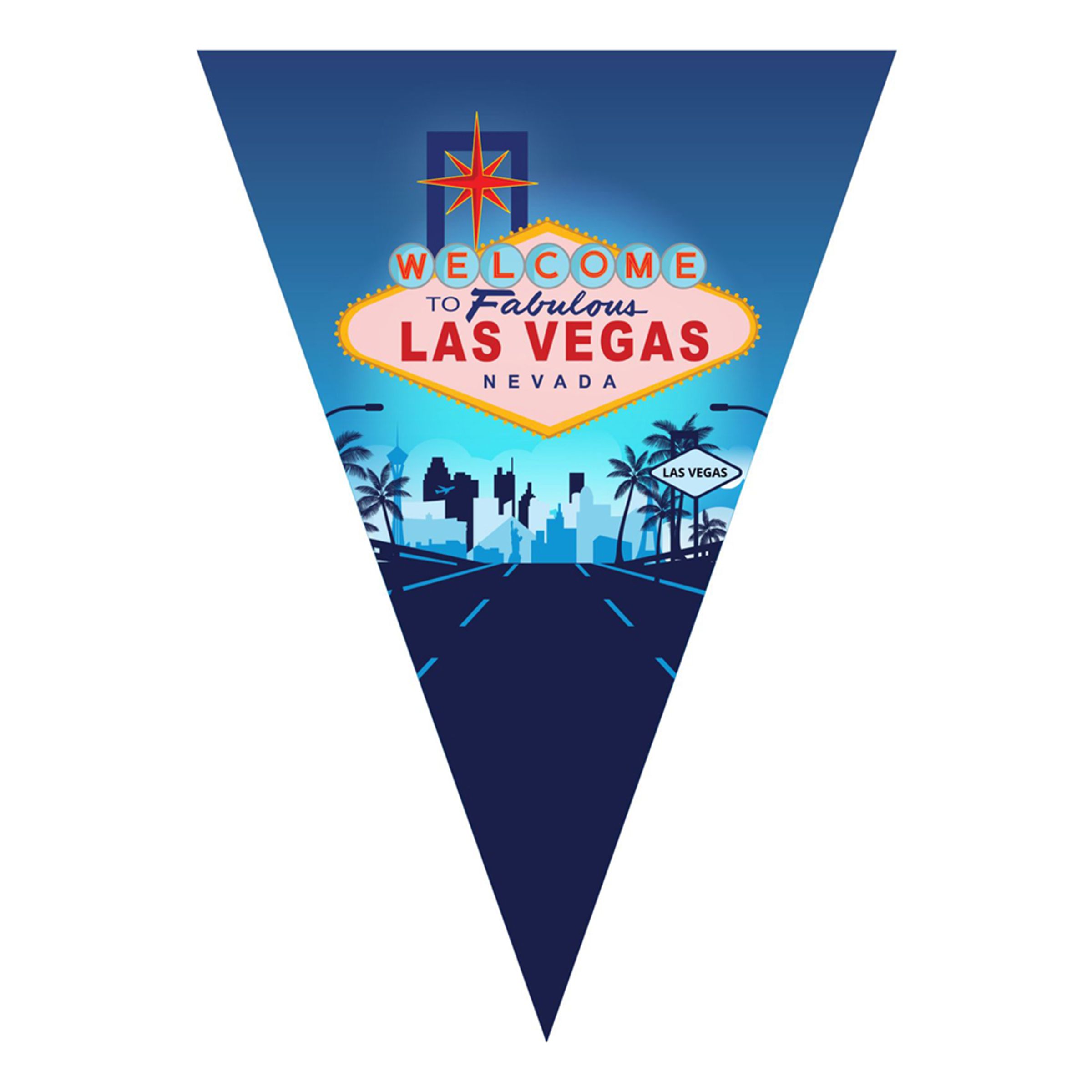 Vimpelgirlang Welcome to Las Vegas | Hem - Festartiklar - Festdekoration - Girlanger | Pryloteket