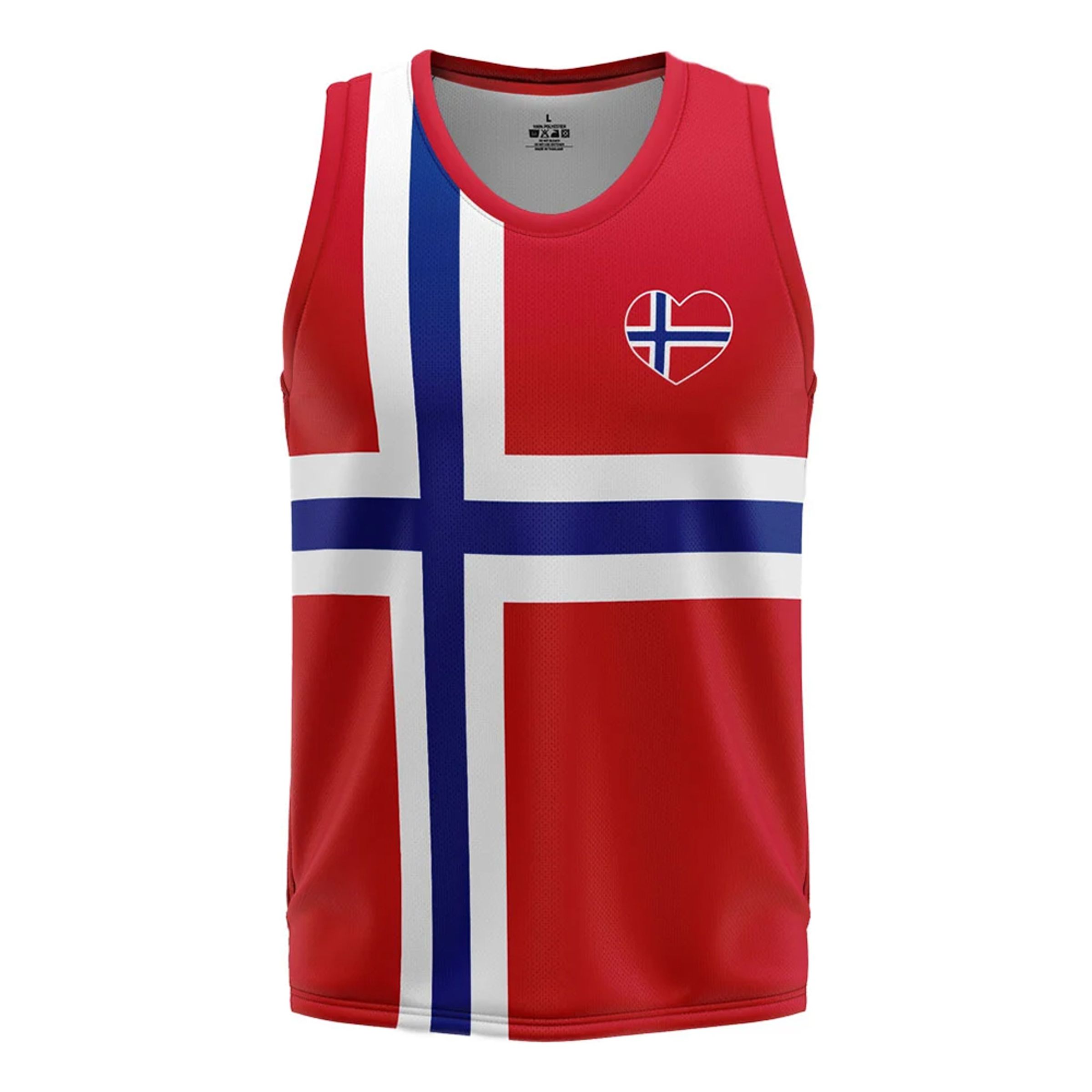 Tanktop med Norges Flag - Large