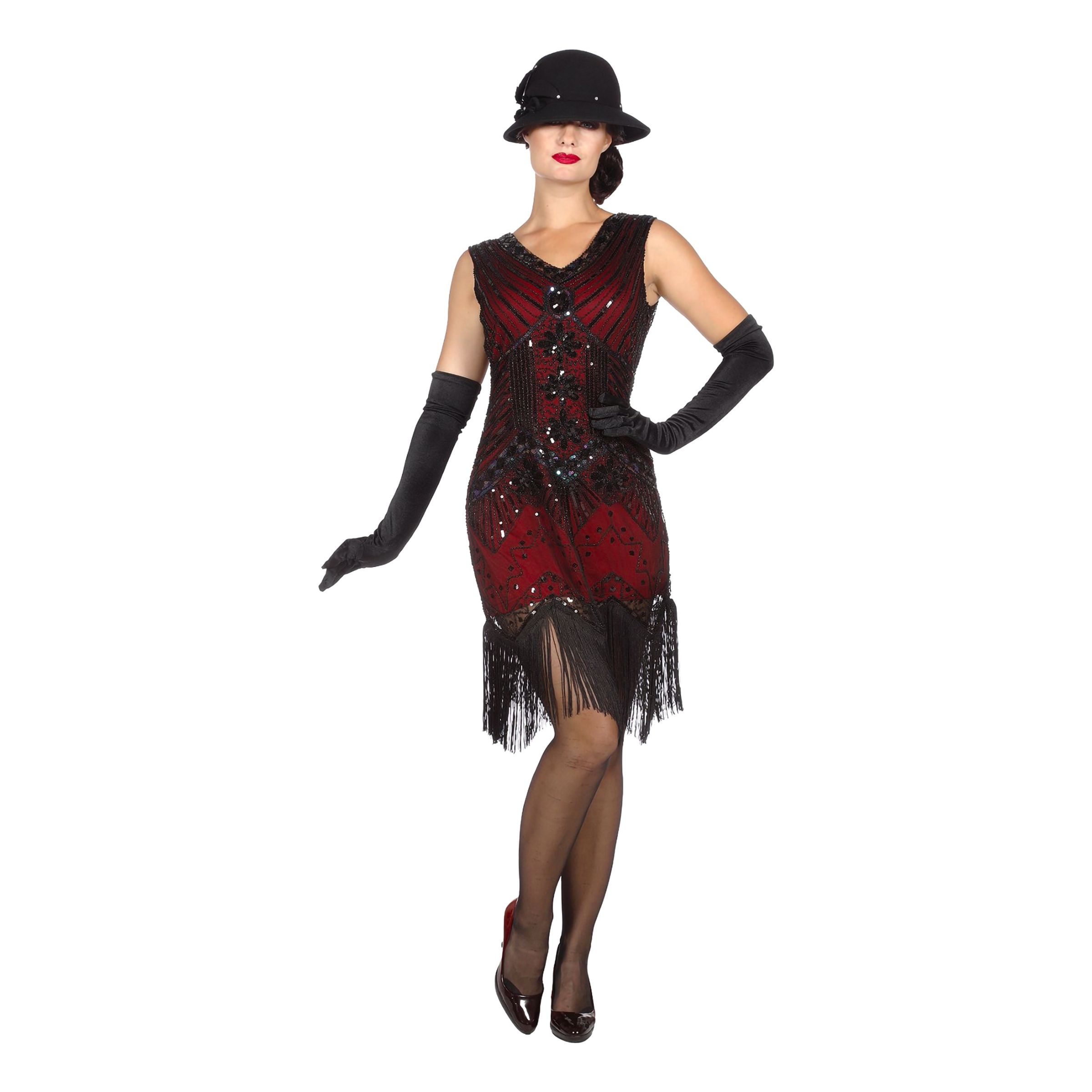 Flapper Kjole Charleston Ada Kostume - Small/Medium