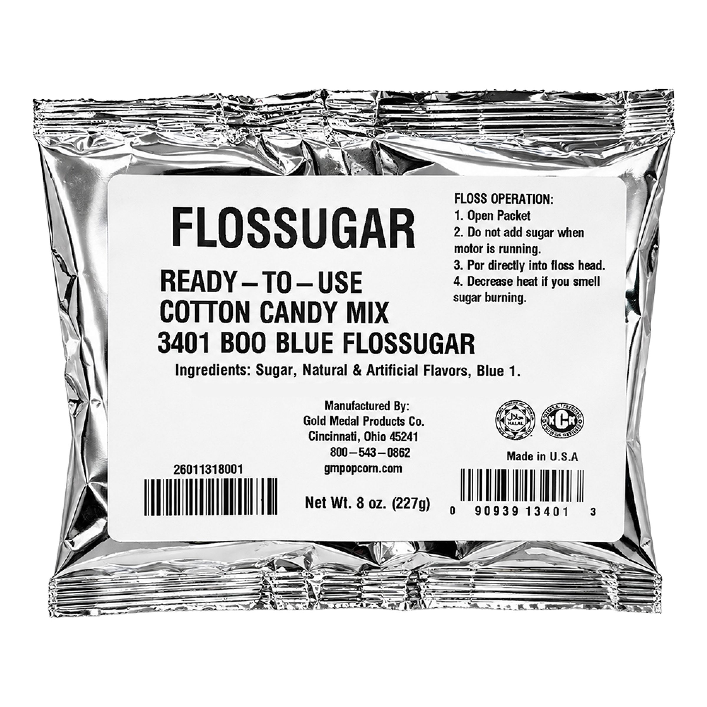 Flossugar Candyflossmix Boo Blue - 227 g