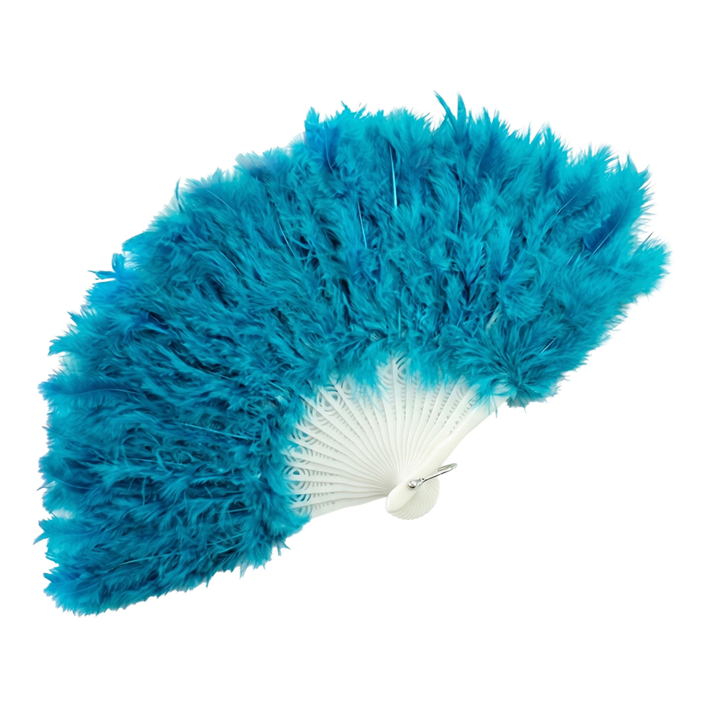 Fluffig Solfjäder Blå | Hem - Maskerad - Tillbehör - Maskeradaccessoarer | Maskeradspecialisten