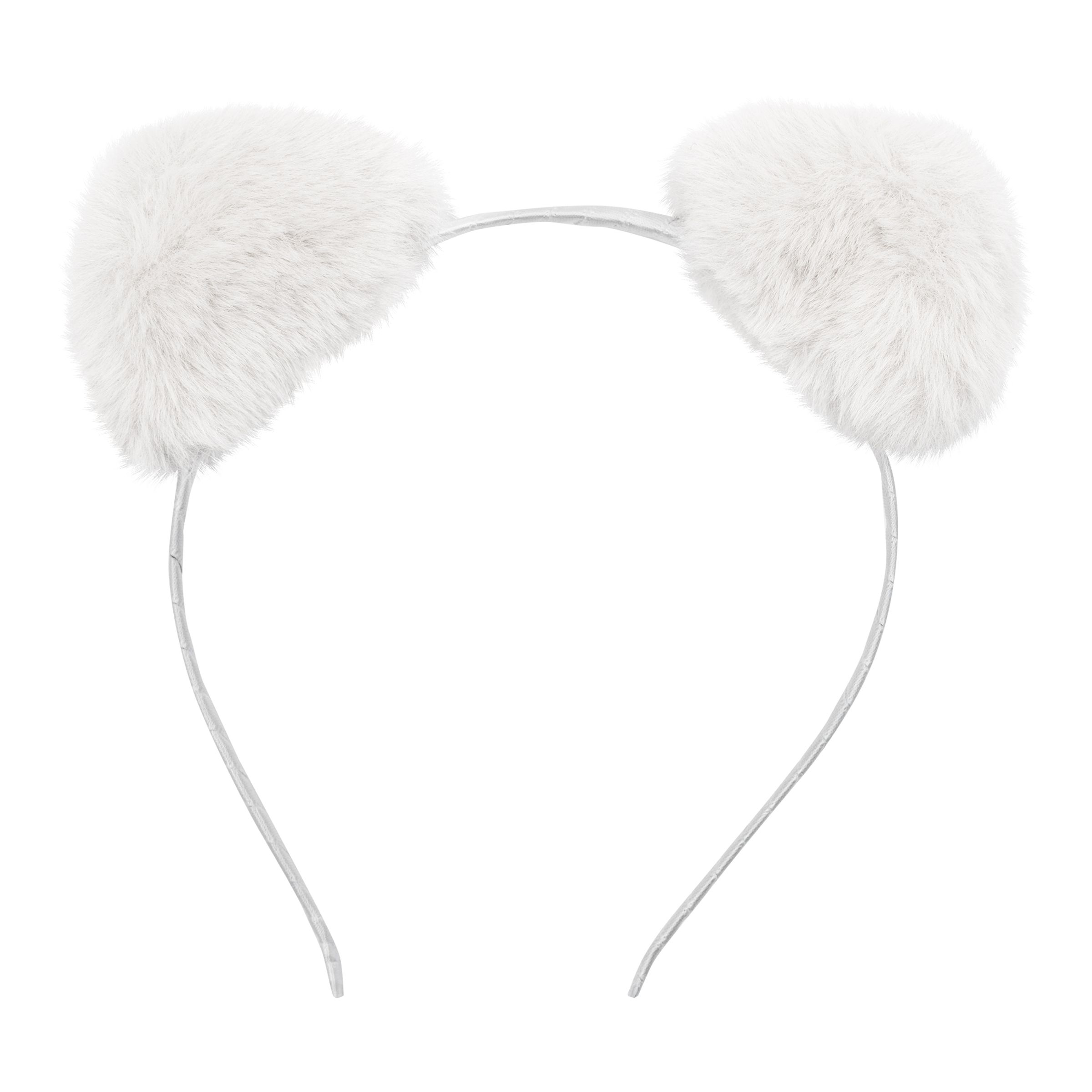 Fluffigt LED Diadem med Öron - Vita | Hem - Maskerad - Tillbehör - Maskeradaccessoarer | Maskeradspecialisten