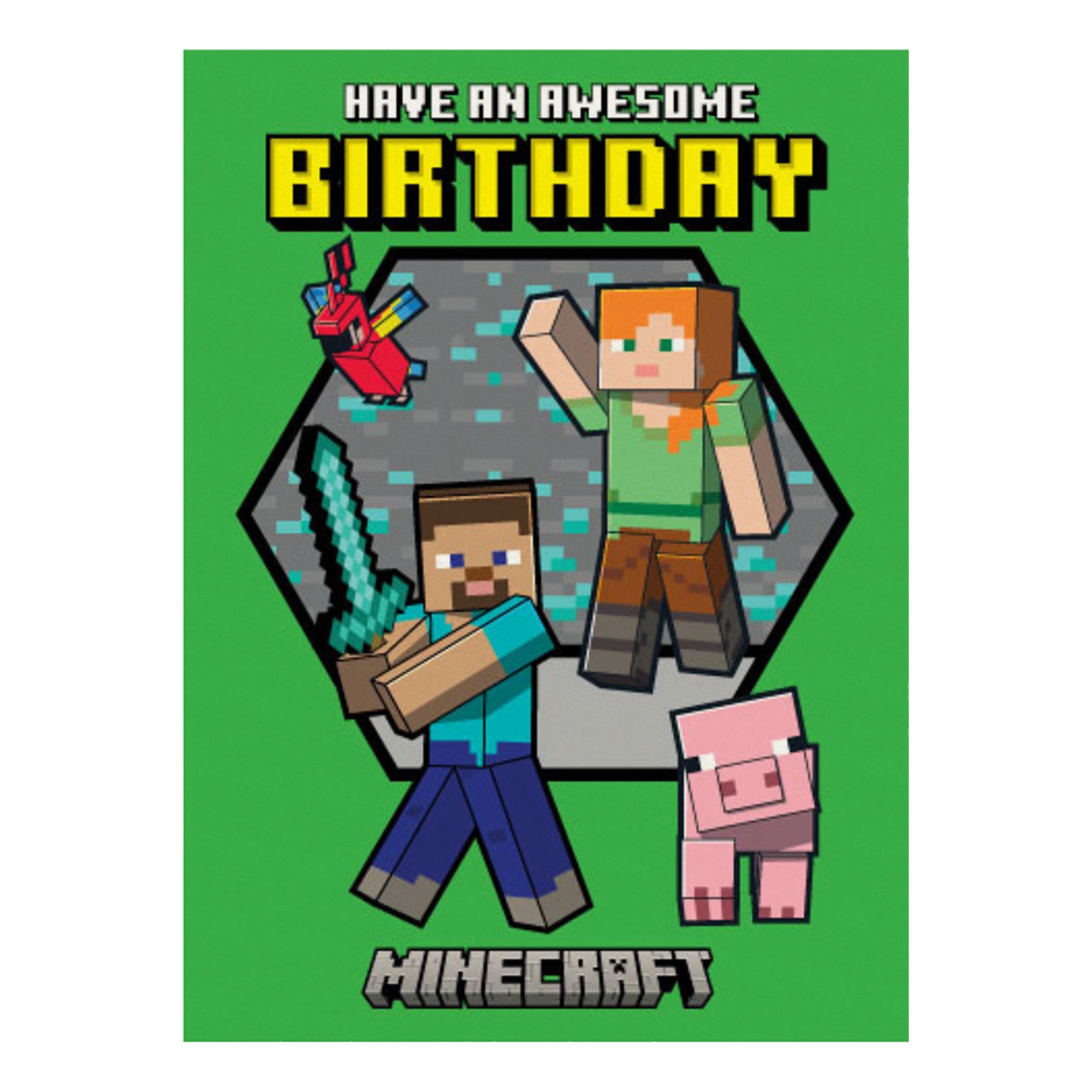 Fødselsdagskort Minecraft