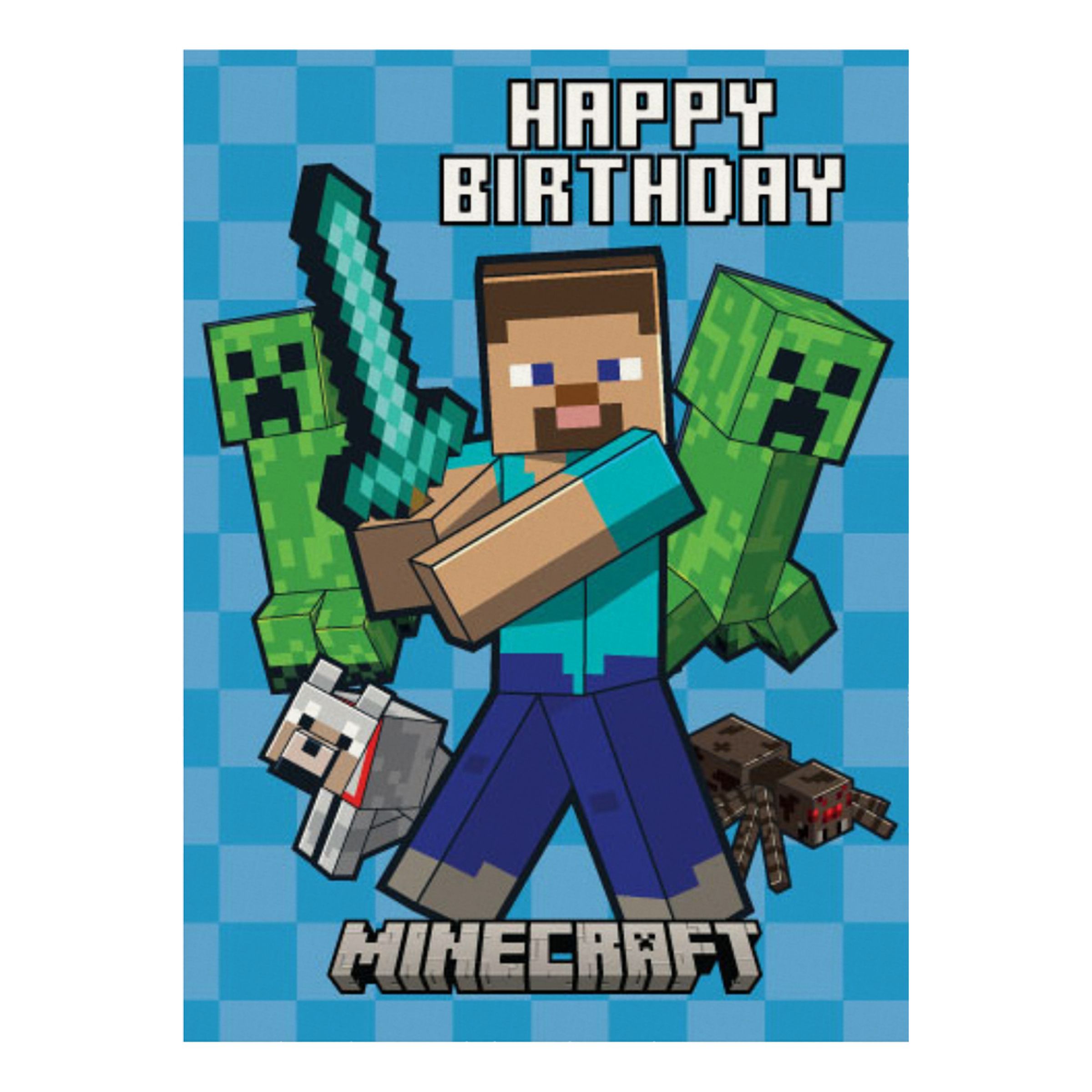Fødselsdagskort Minecraft World