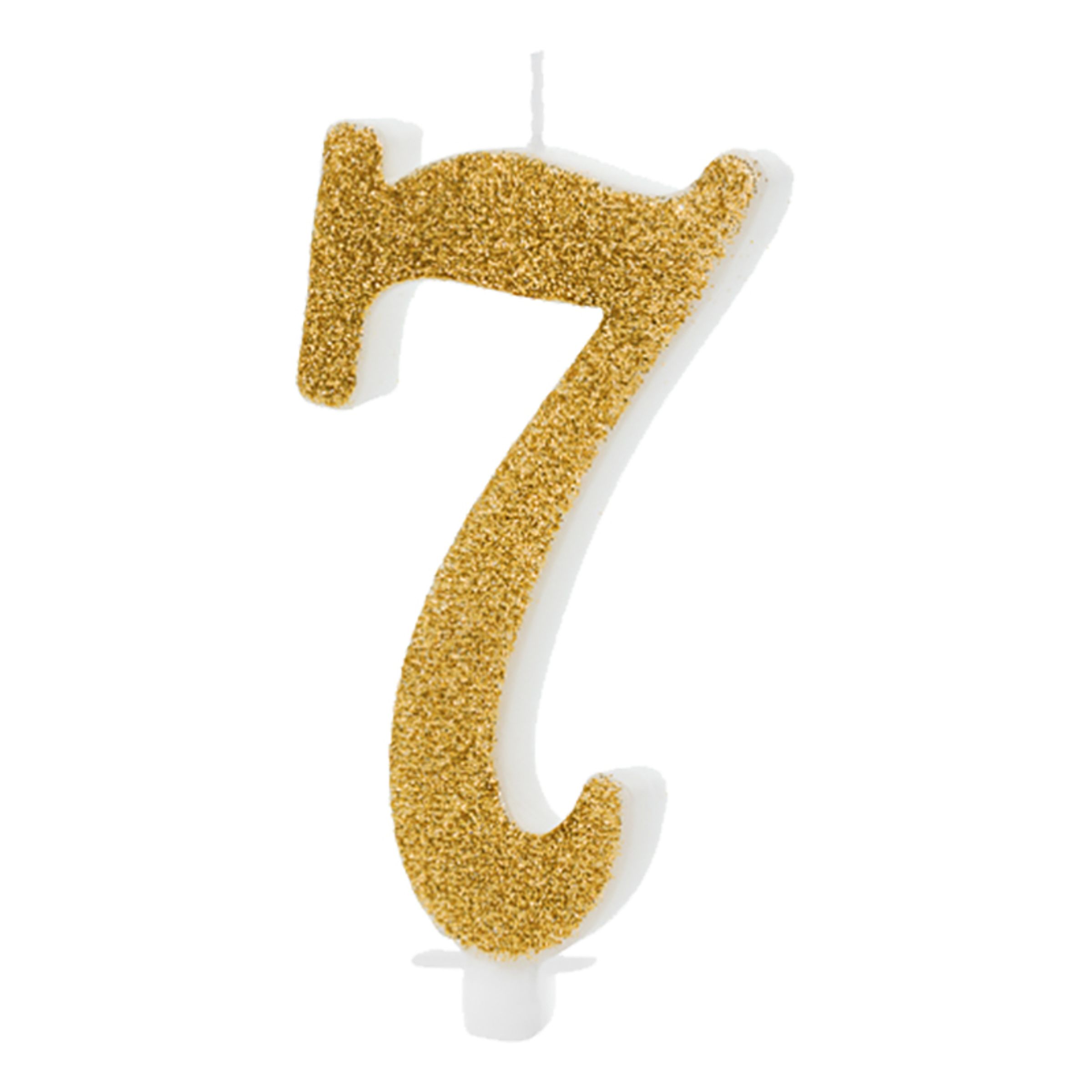 Fødselsdagslys Tal Guld - Tal 7