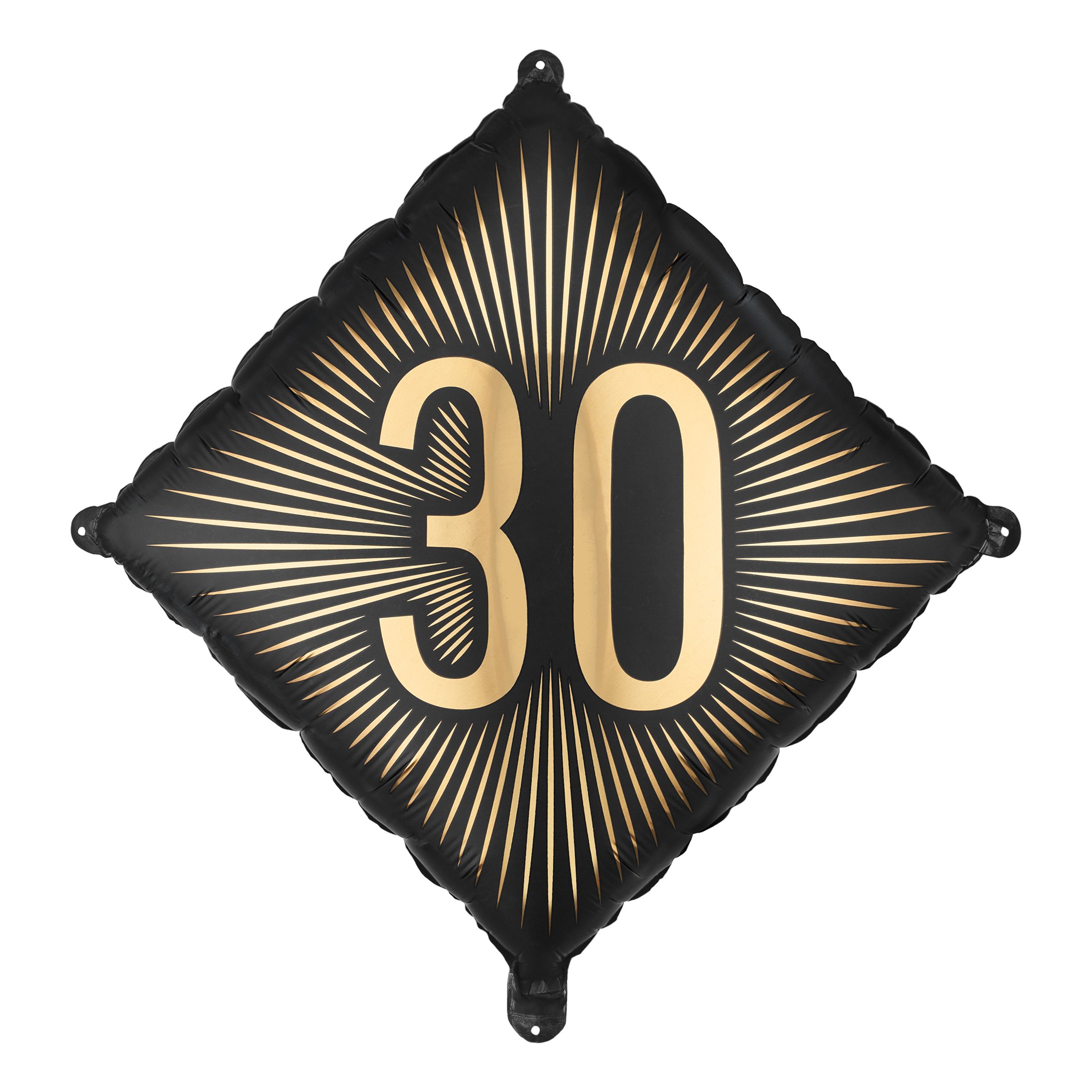 Folieballon 30 Sort/Guld