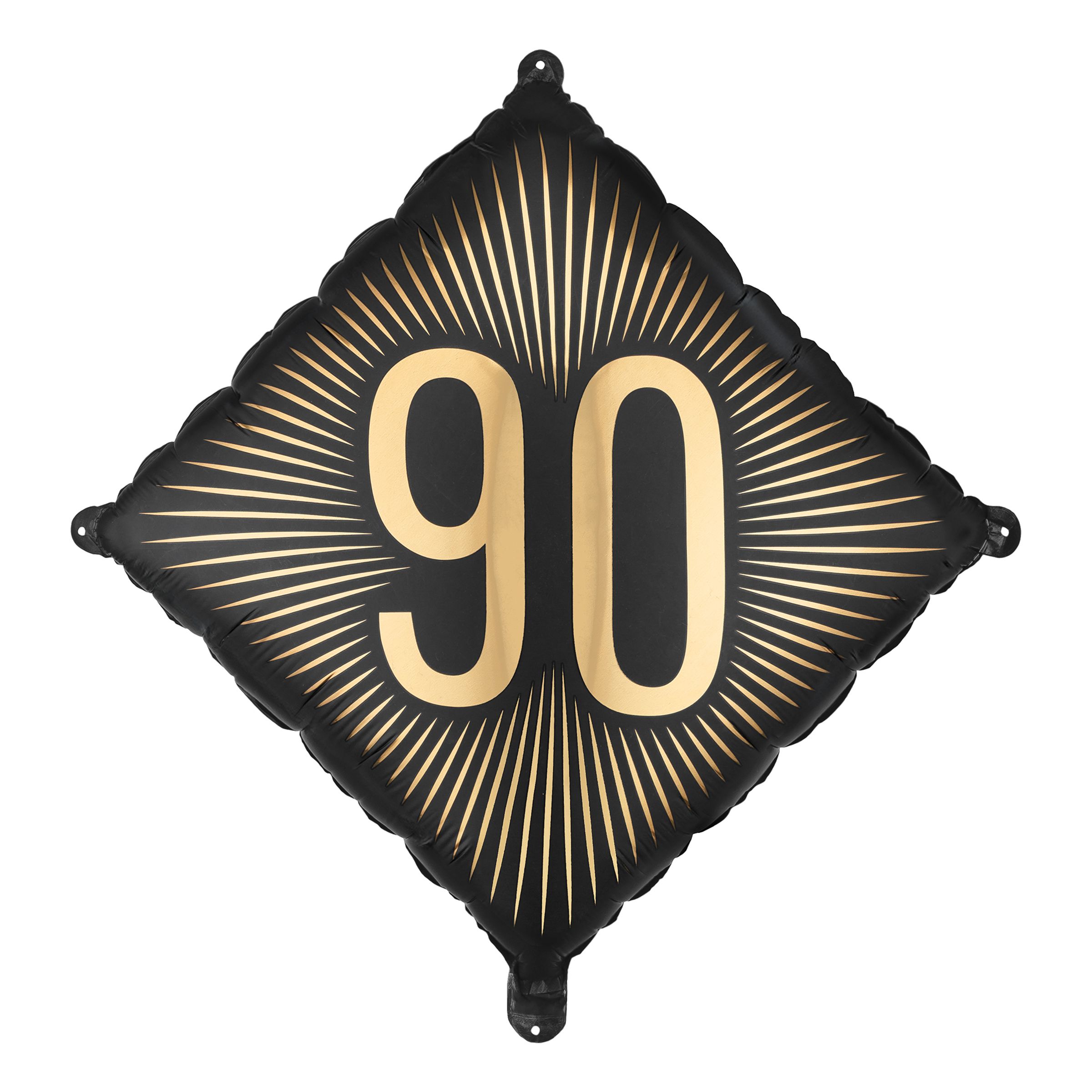 Folieballon 90 Sort/Guld