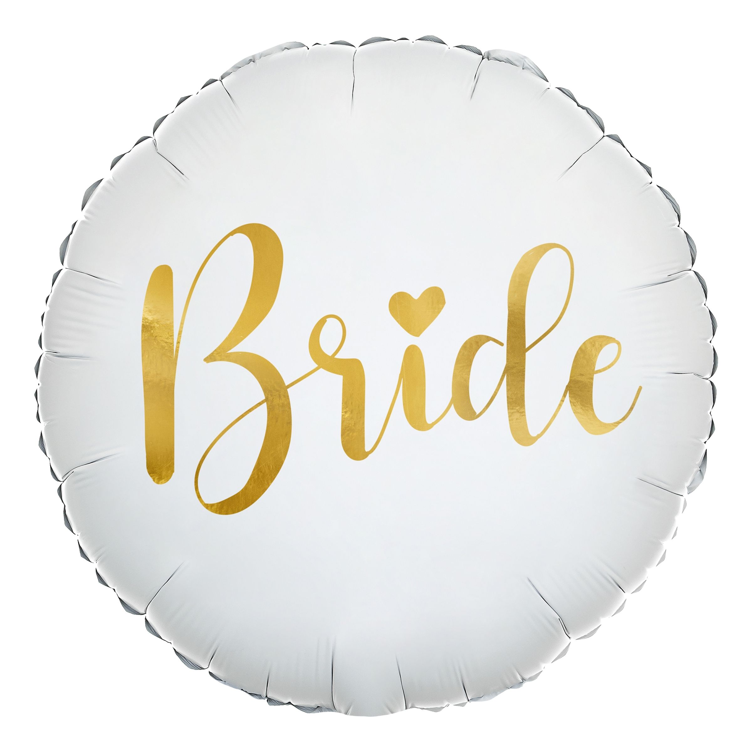Folieballon Bride Rund Guld