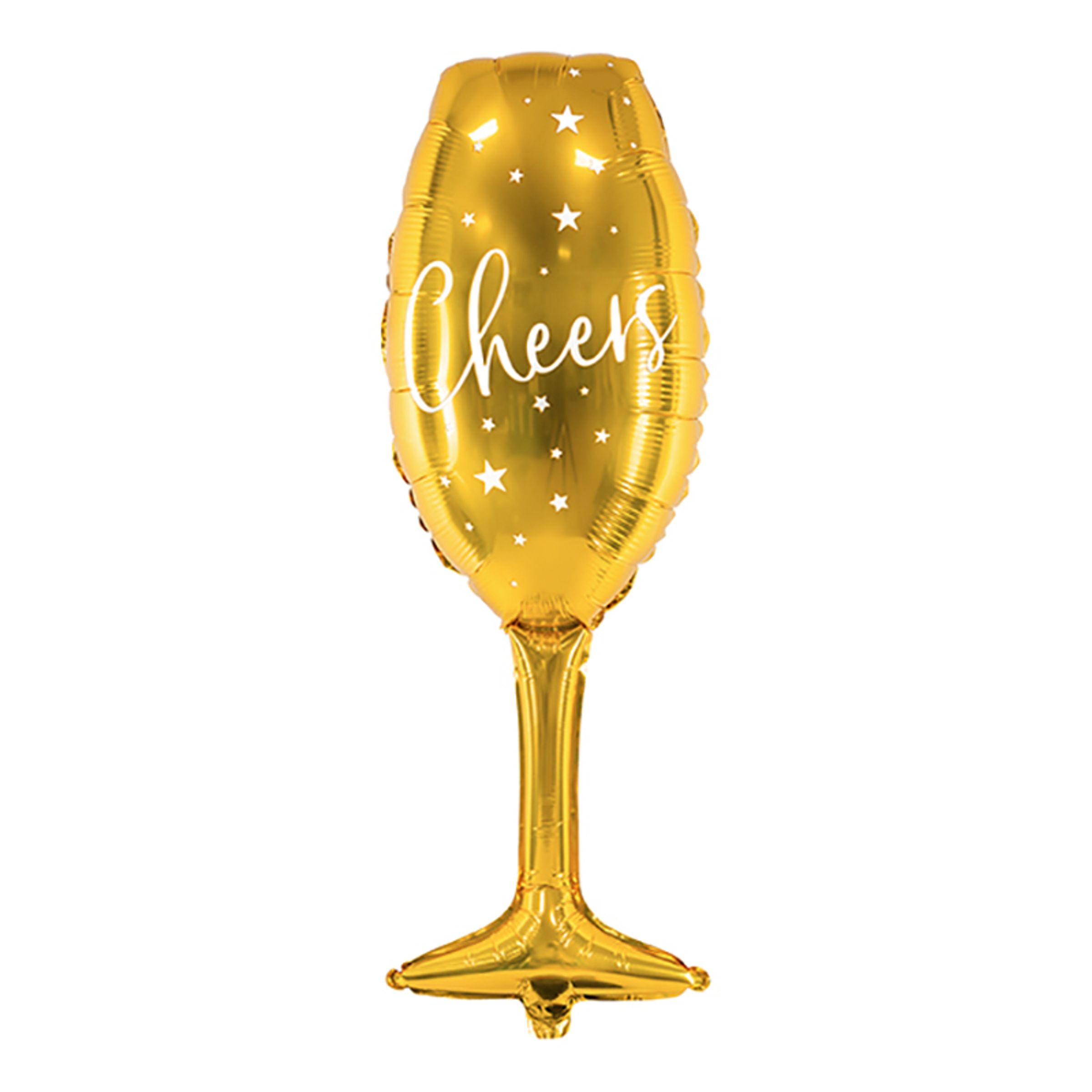 Folieballon Cheers Champagneglas Guld