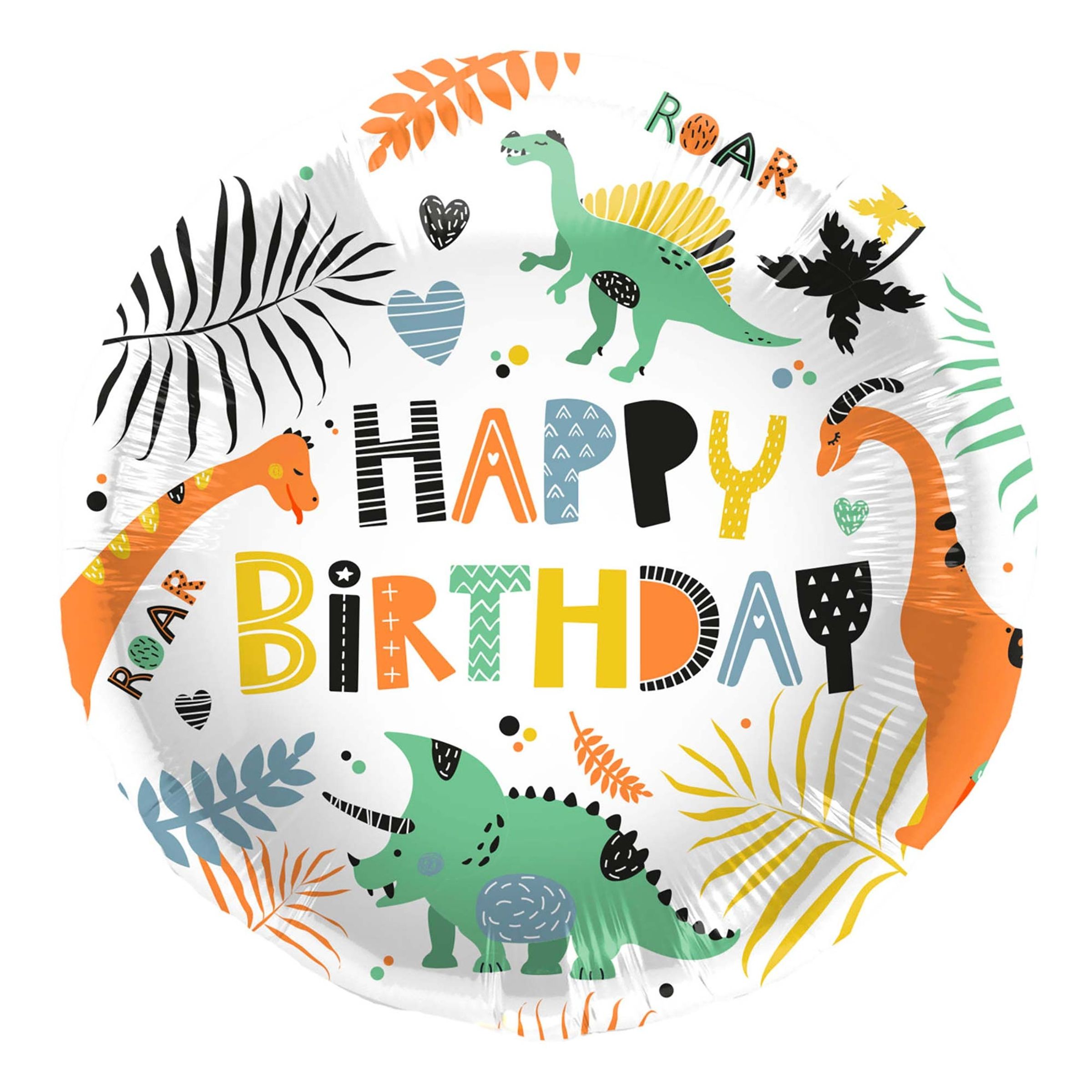 Folieballong Dino Roar Happy Birthday | Hem - Festartiklar - Ballonger - Folieballonger | Pryloteket