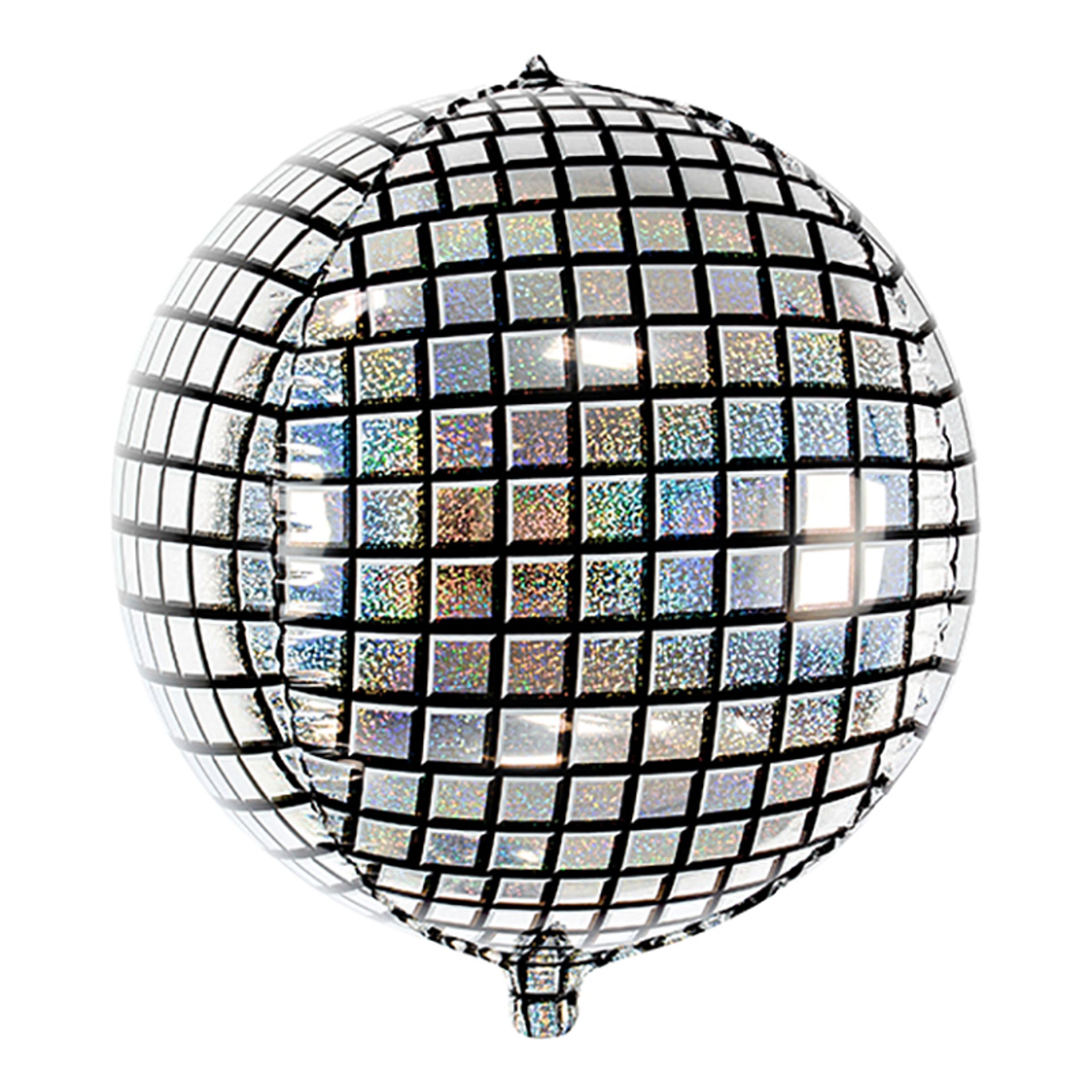 Folieballon Discokugle Sølv Holografisk